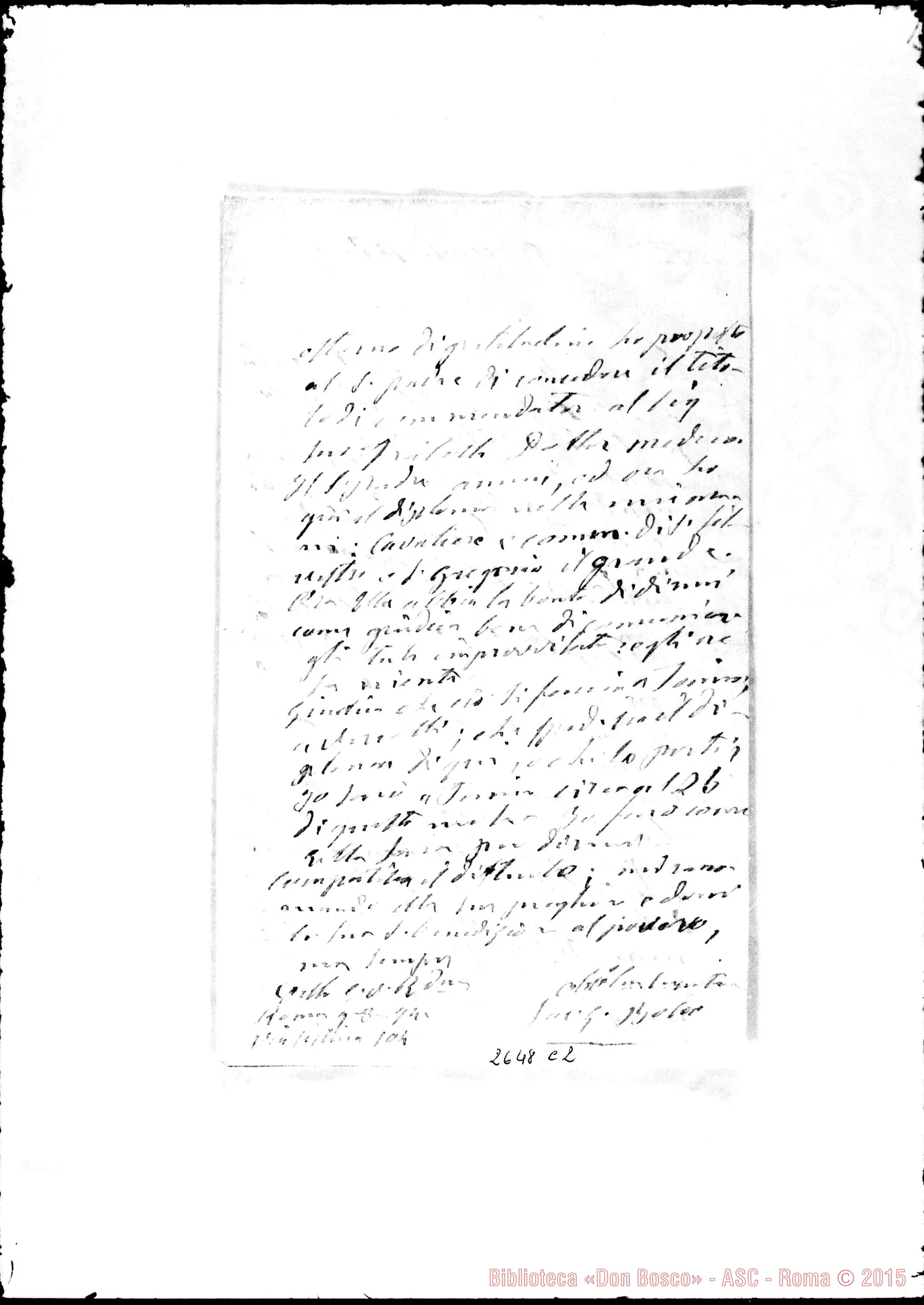 Fotogramma C 2 — Fissore Celestino, cardinale. Roma, 9-03-1874