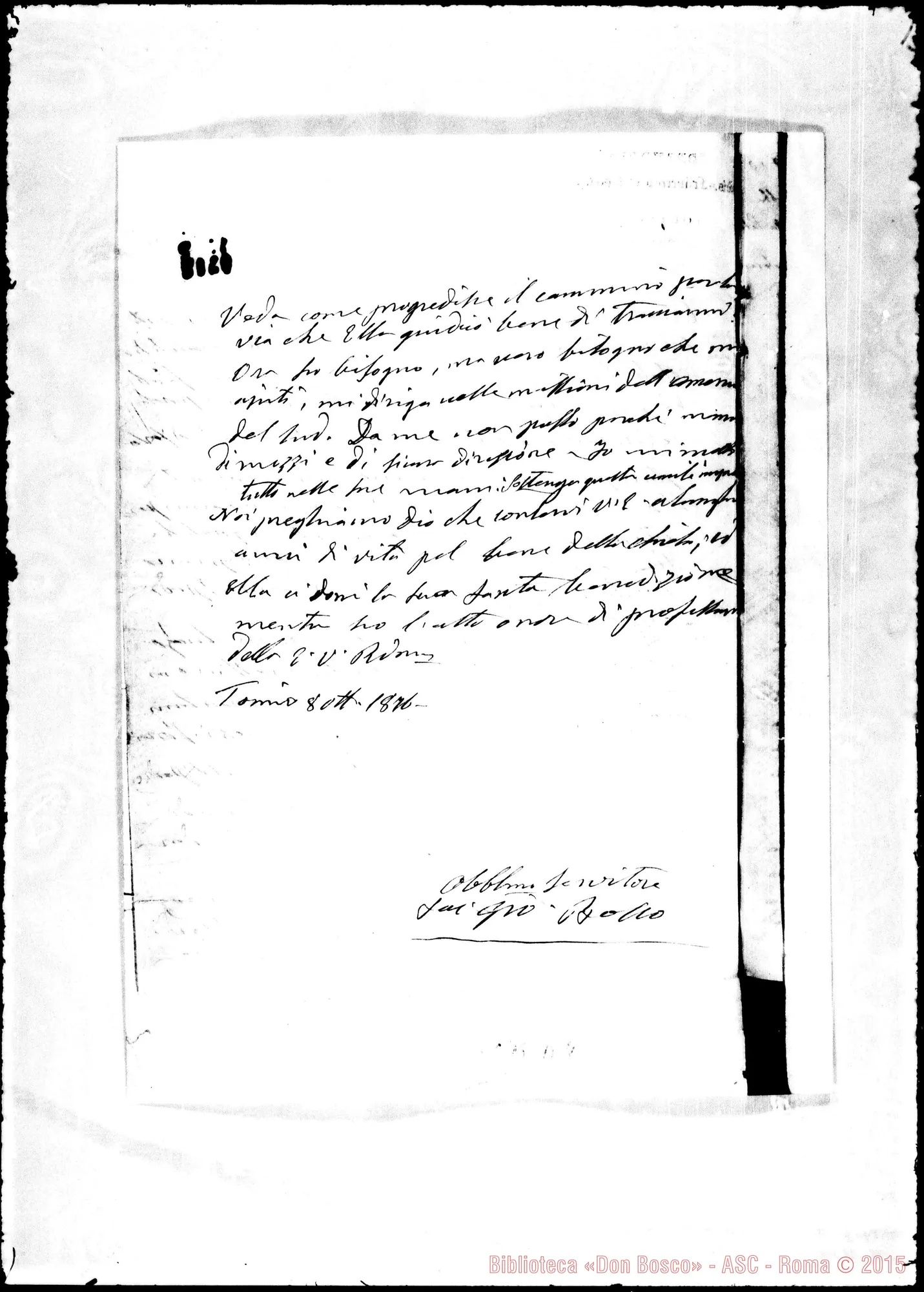 Fotogramma D 4 — Franchi Alessandro, card., Pref. di Pr.Fide: Torino, 8-10-1876