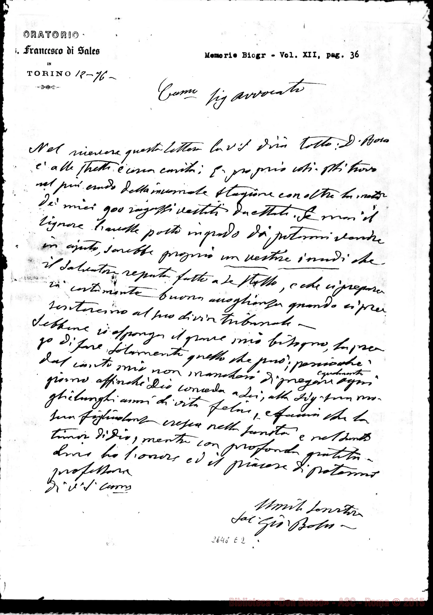 Fotogramma E 2 — Galvagno Nicola, Avv.. Torino, 12-01-1876