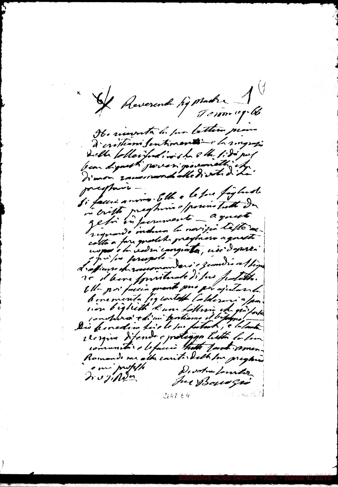 Fotogramma E 4 — Galeffi Maddalena, Madre. Torino, ago. 1866