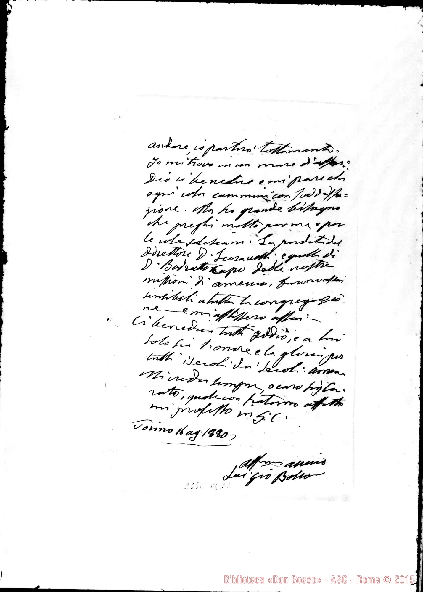 Fotogramma B 12 — Guiol Clemente, canonico. Torino, 16-08-1880