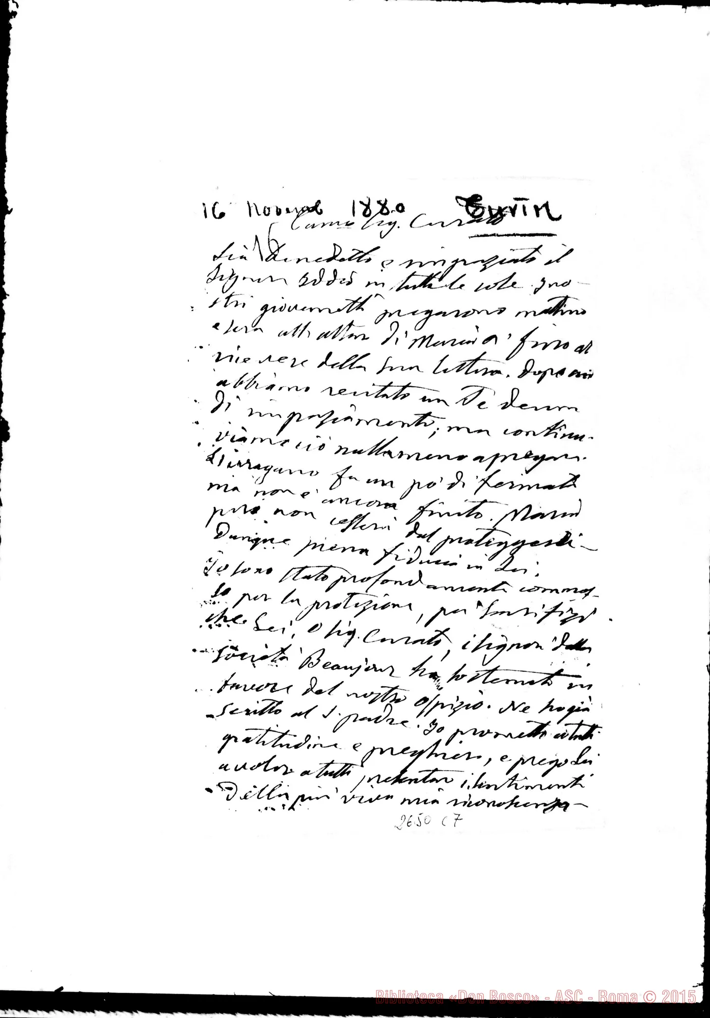 Fotogramma C 7 — Guiol Clemente, canonico. Torino, 16-11-1880