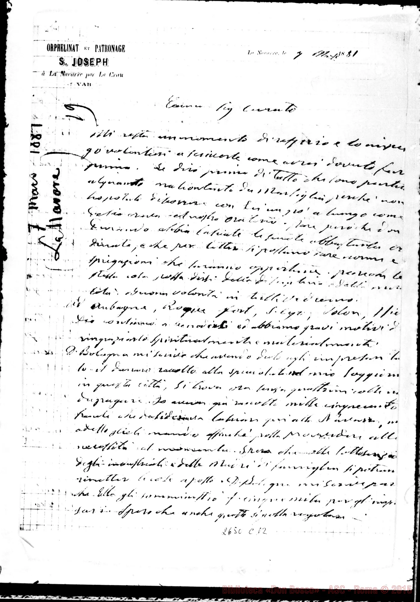 Fotogramma C 12 — Guiol Clemente, canonico. La Navarre, 7-03-1881