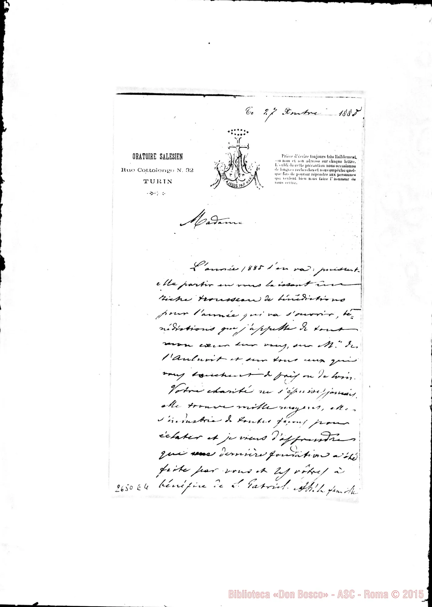 Fotogramma E 4 — 4-5- Houzé de l’Aulnoit, madame. Torino, 27-12-1885