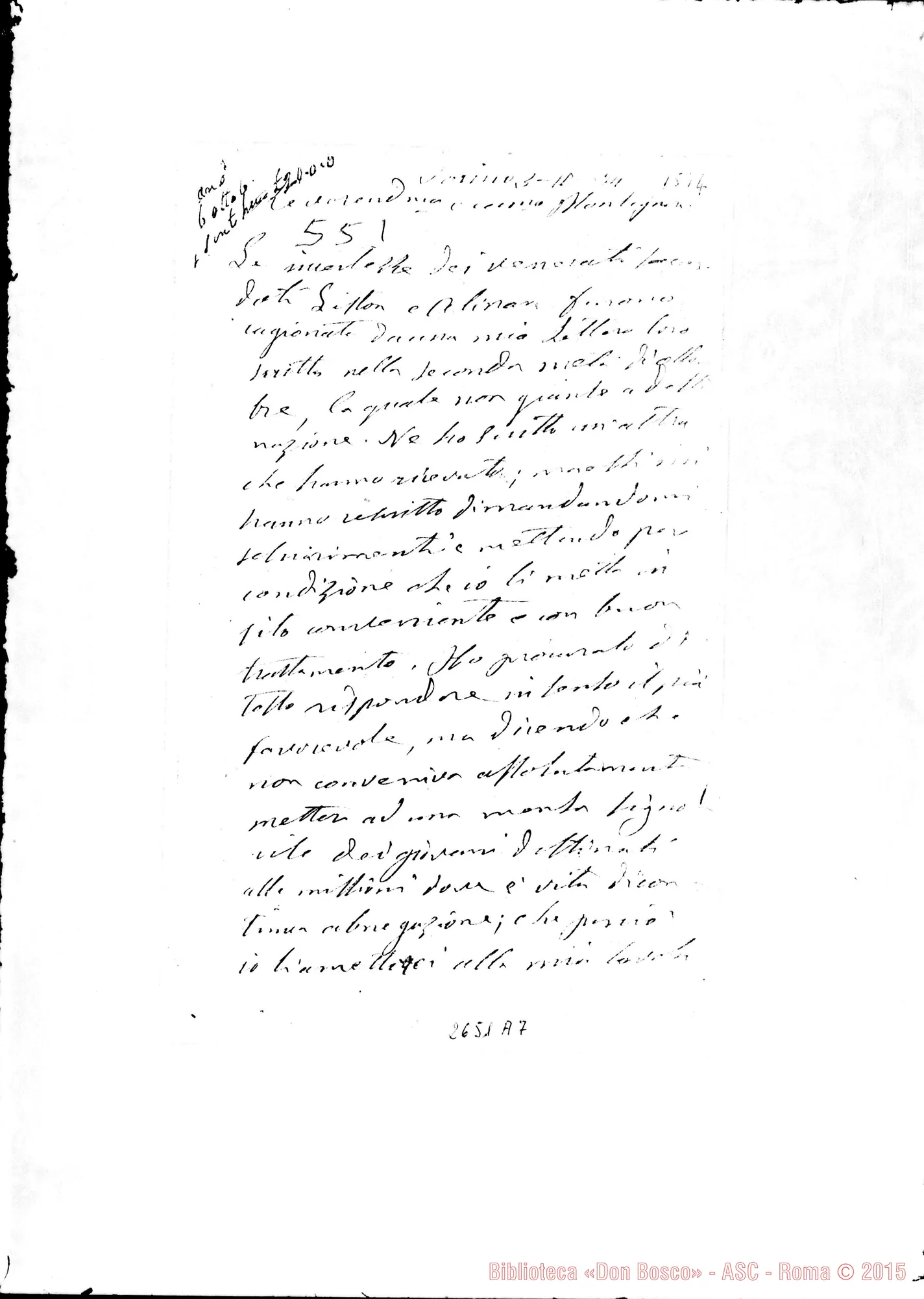 Fotogramma A 7 — Kirby Tobia, mons.. Torino, 3-10-1874