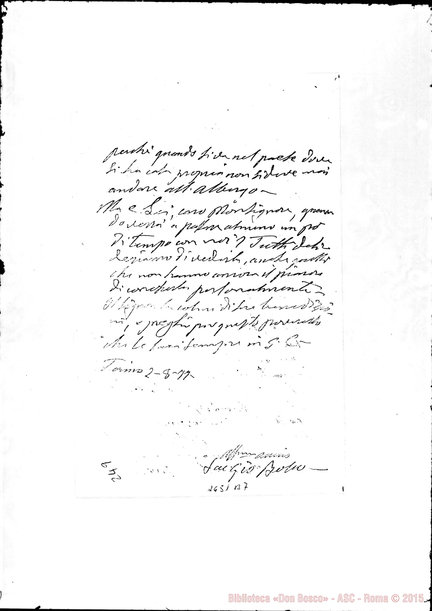 Fotogramma B 7 — Kirby Tobia, mons.. Torino, 2-08-1877