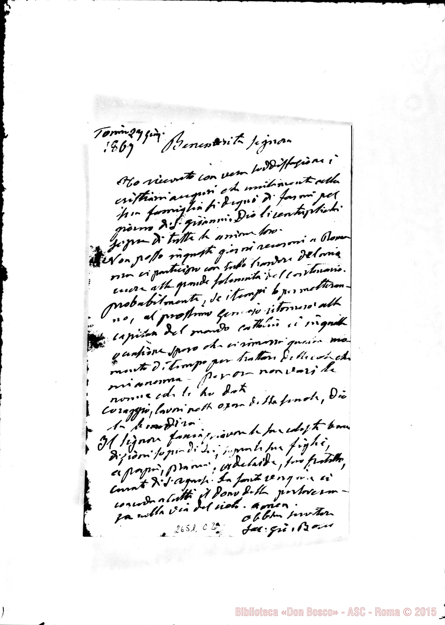 Fotogramma C 2 — Leori Costanza, marchesa. Torino, 27-06-1867
