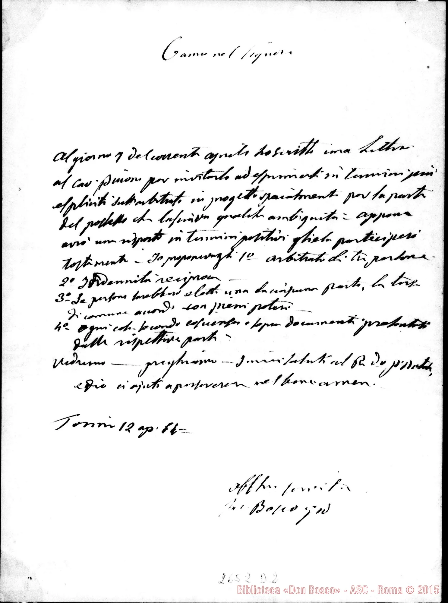 Fotogramma D 2 — Natale di Sant’Anna, O.C.D.. Torino, 12-04-1866