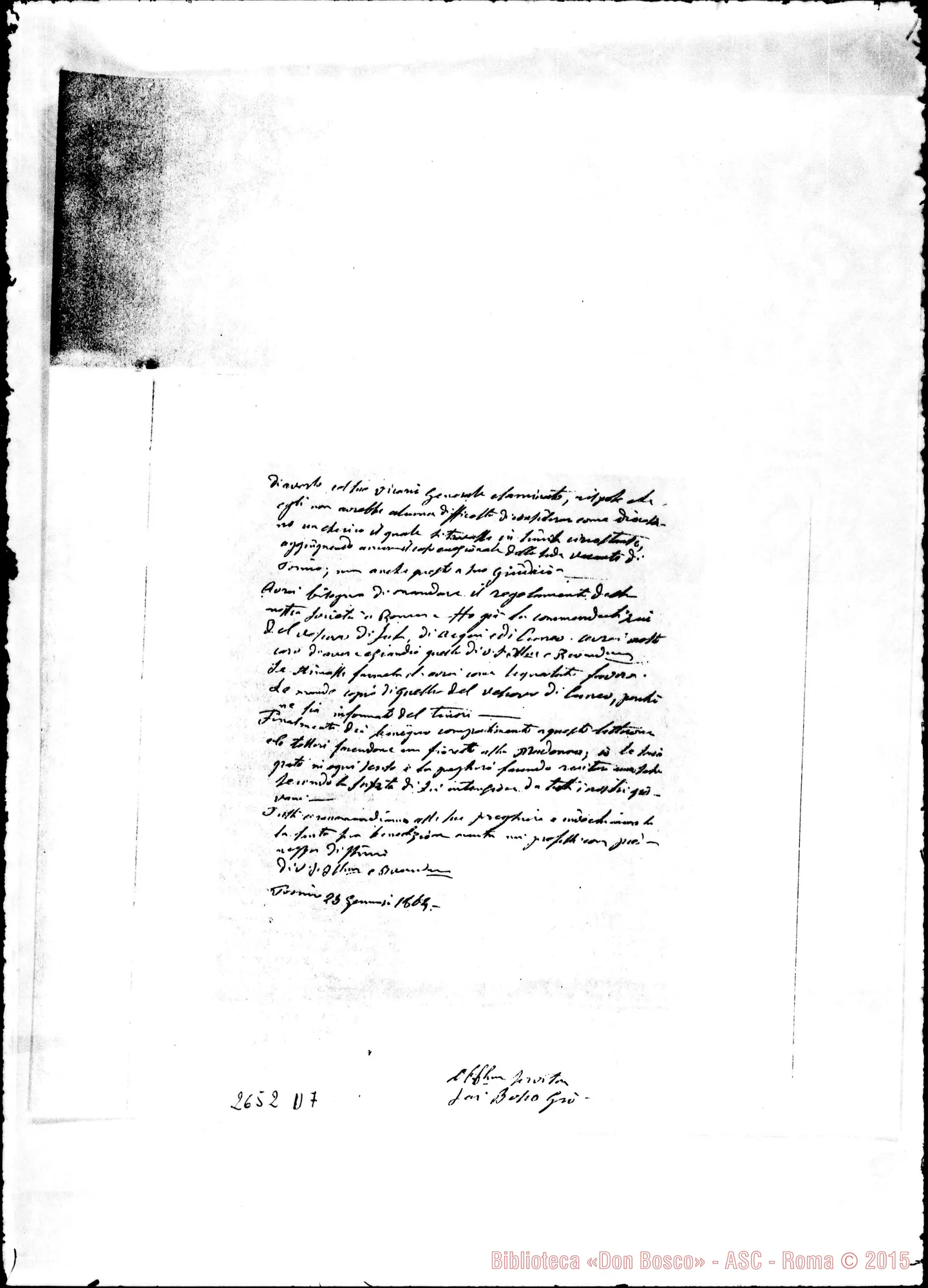 Fotogramma D 7 — Nazari di Calabiana Giuseppe Luigi, monsignore. Torino, 25-01-1864