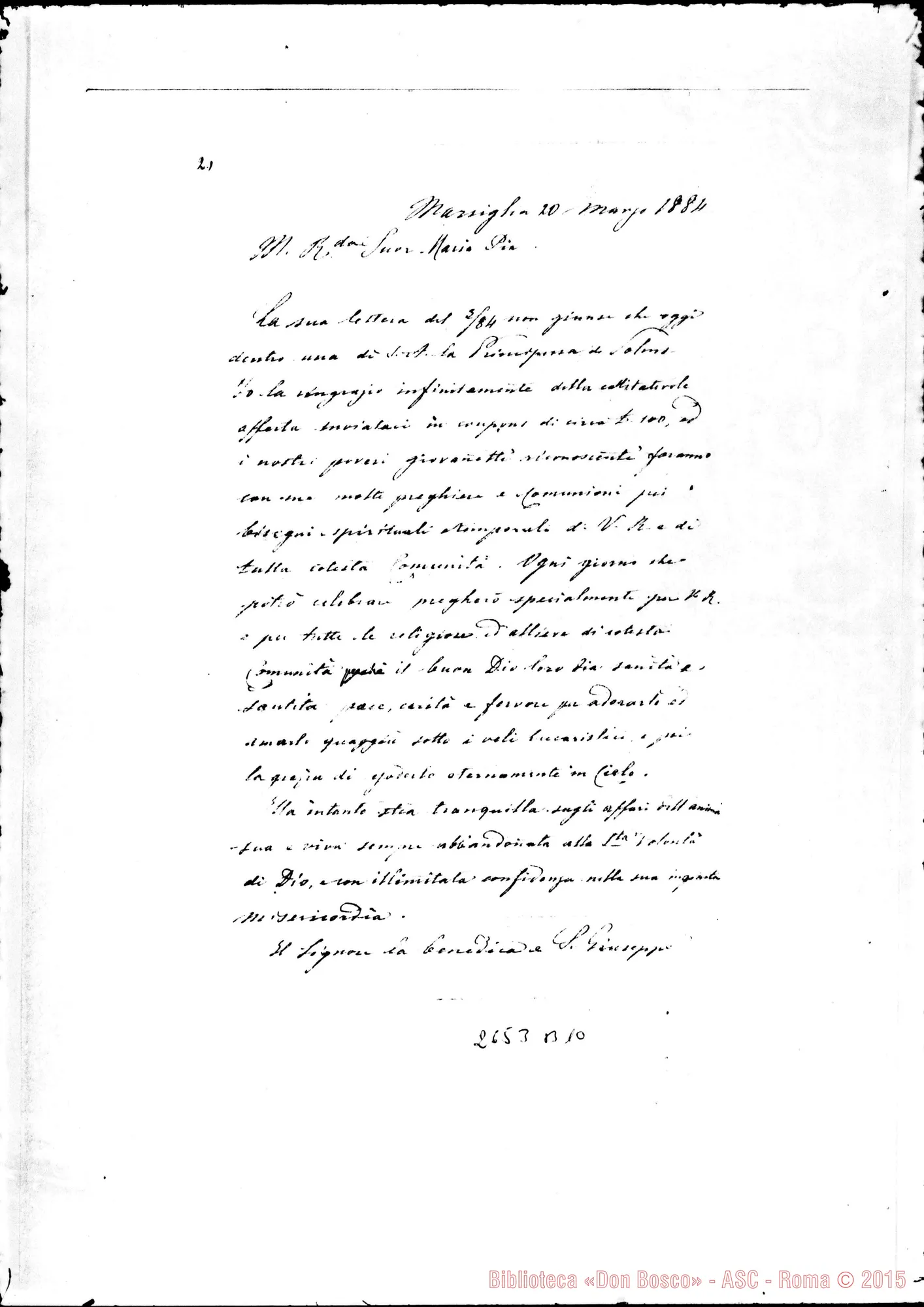 Fotogramma B 10 — Pia Maria, Superiora delle Suore Adoratrici Perpetue (Insbruck). Marsiglia, 20-031884