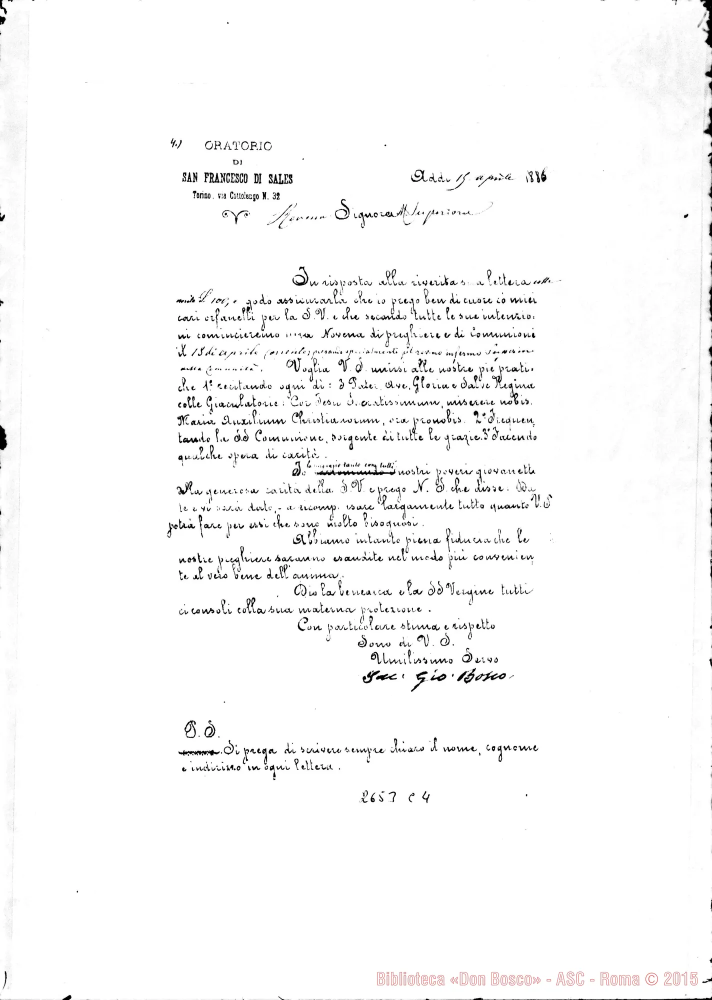 Fotogramma C 4 — Pia Maria, Superiora delle Suore Adoratrici Perpetue (Insbruck). Torino, 15-04-1886