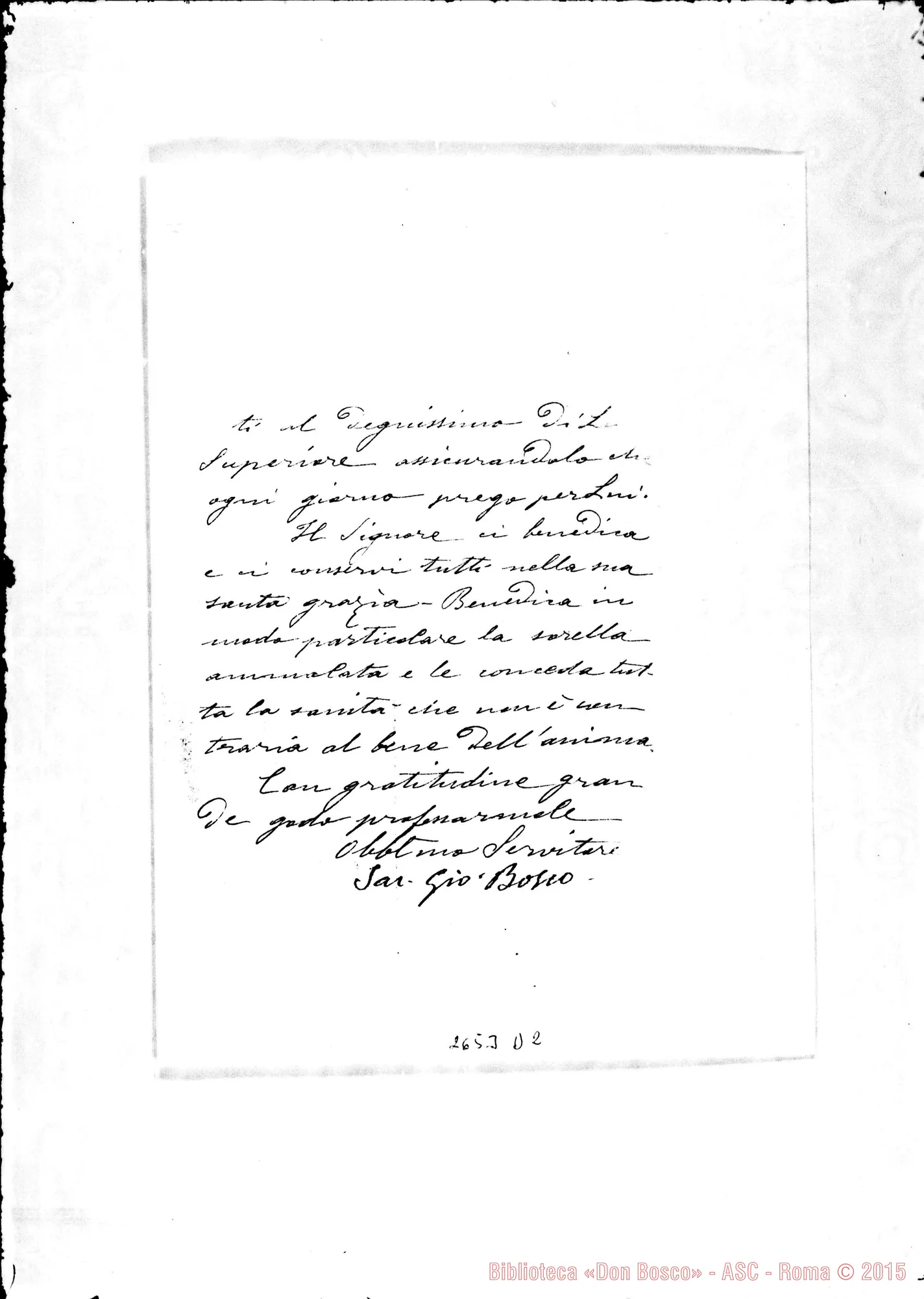 Fotogramma D 2 — Pia Maria, Superiora delle Suore Adoratrici Perpetue (Insbruck) s.d.