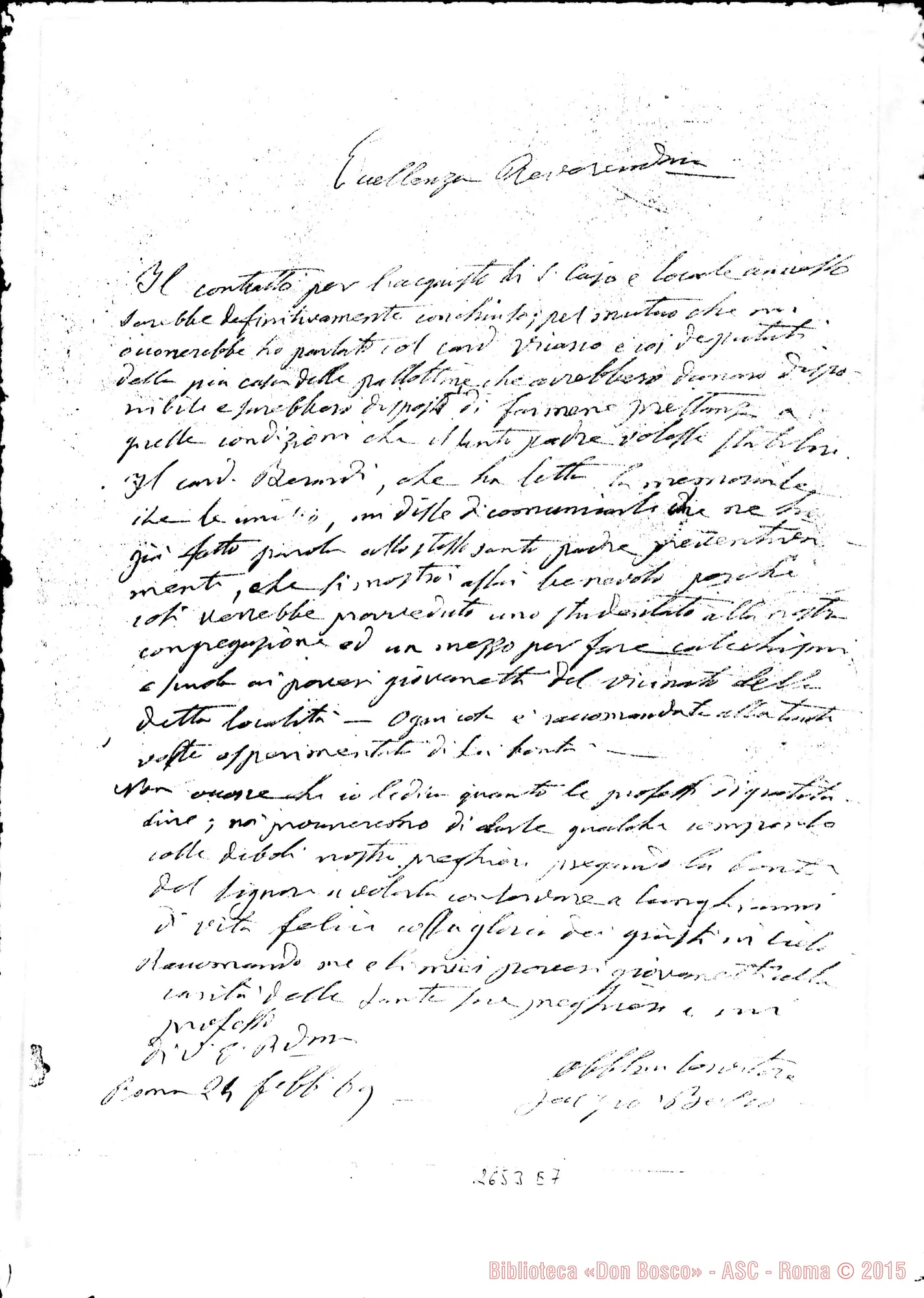 Fotogramma E 7 — Riccardi Alessandro Ottavio, arciv. di Torino. Roma, 24-02-1869