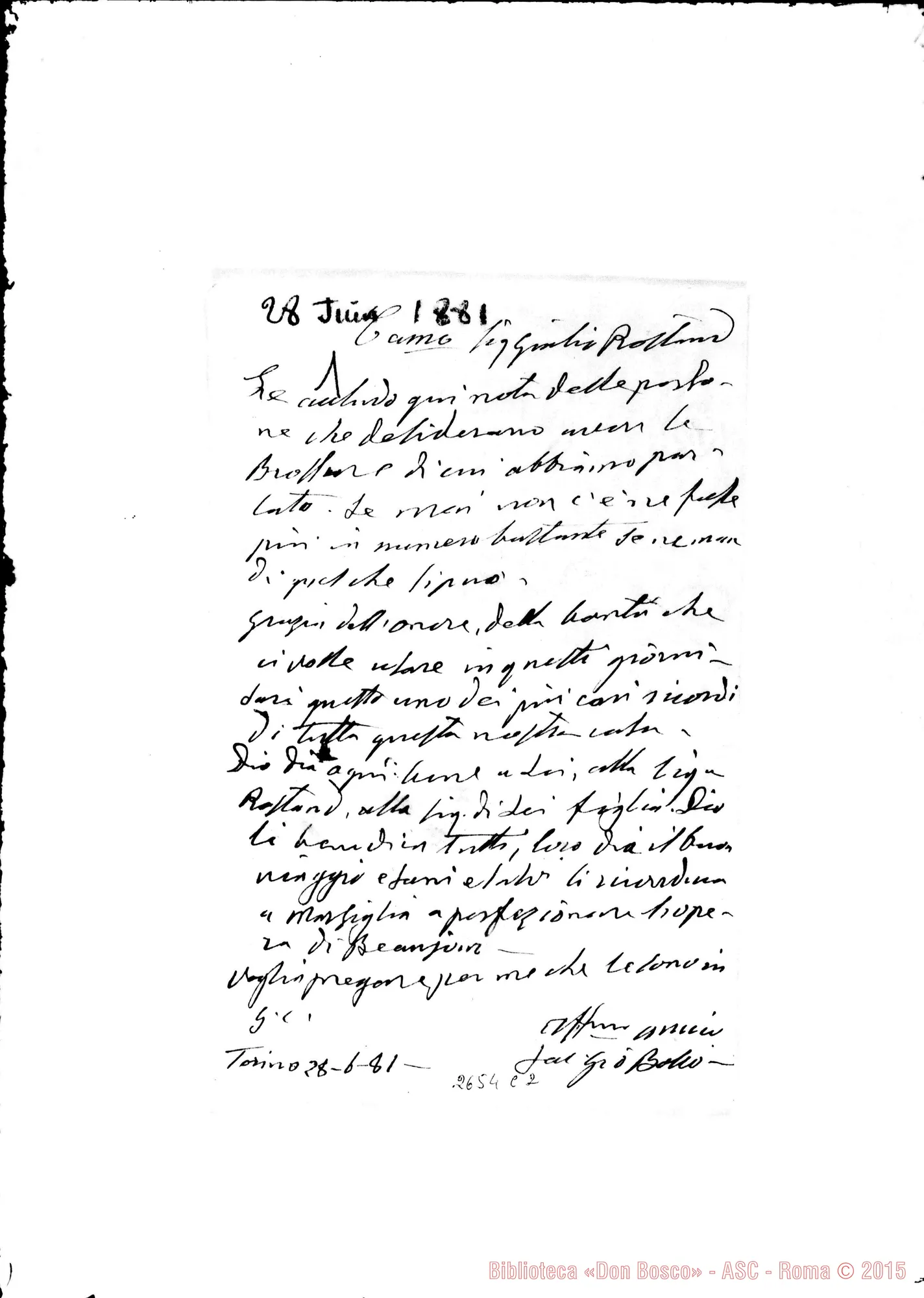 Fotogramma C 2 — Rostand Jules. Torino, 28-06-1881