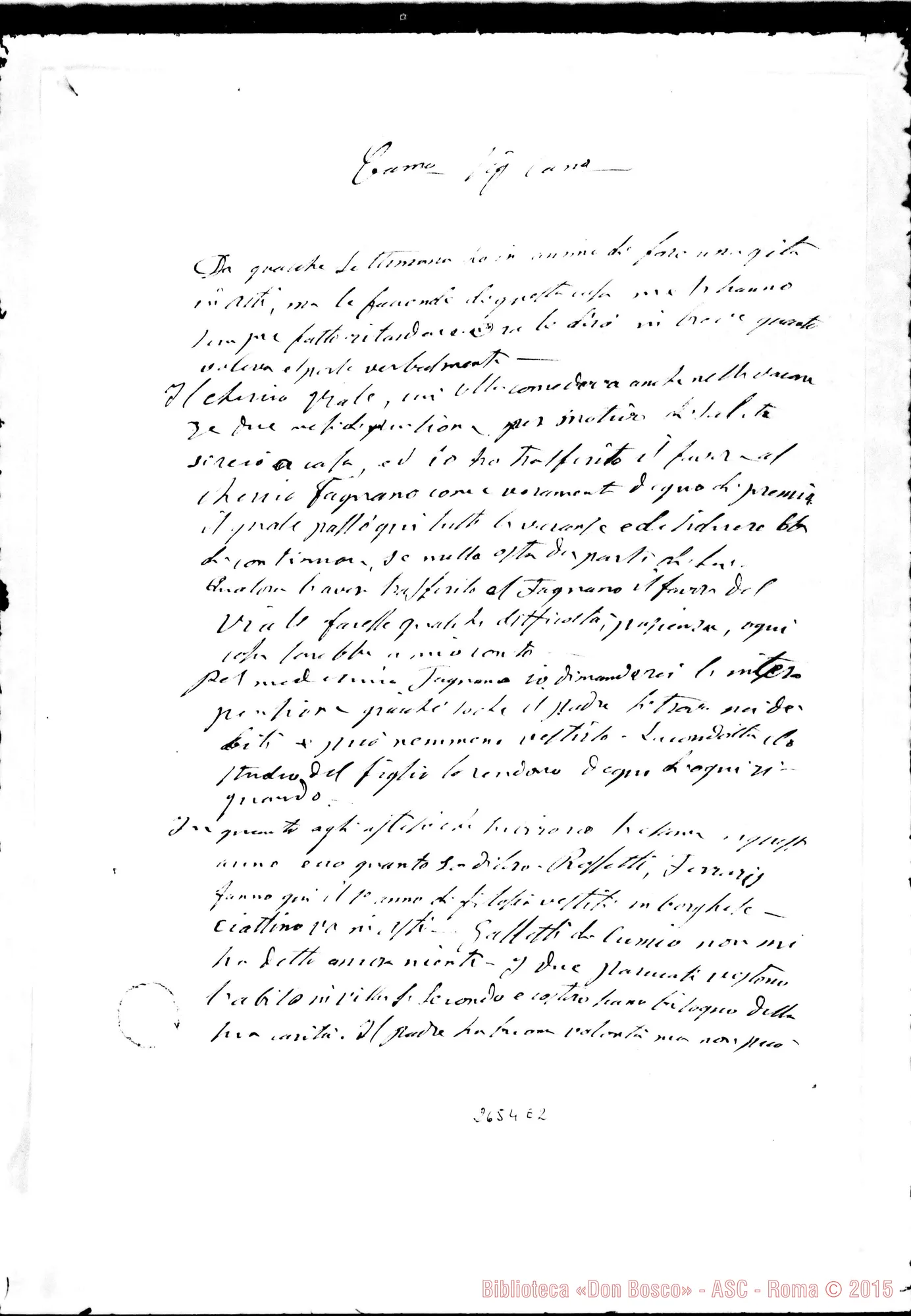 Fotogramma E 2 — Sossi Antonio, can., Vic.Gen. di Asti. Torino, 25-10-1861