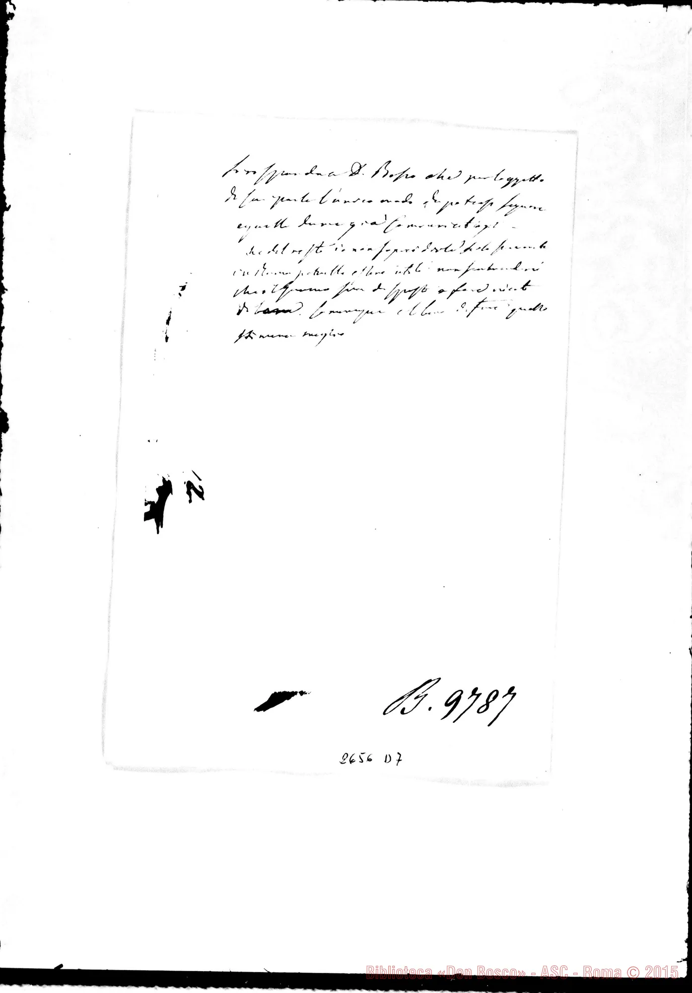 Fotogramma D 7 — Lettera al Ministro Viglìani