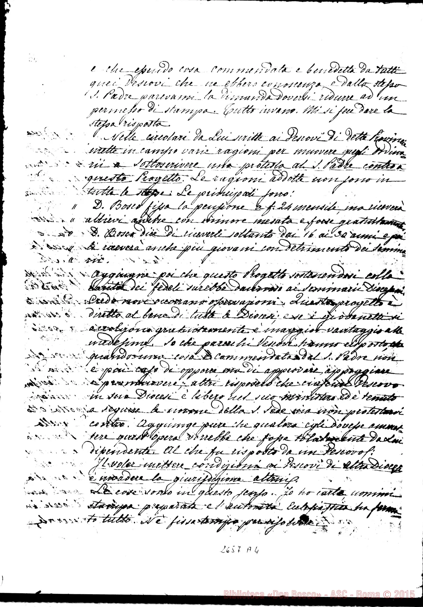 Fotogramma A 4 — D. Bosco - Card. Antonelli. Torino, 8-08-1875. Cominciano le difficoltà con l’Arciv. di Torino