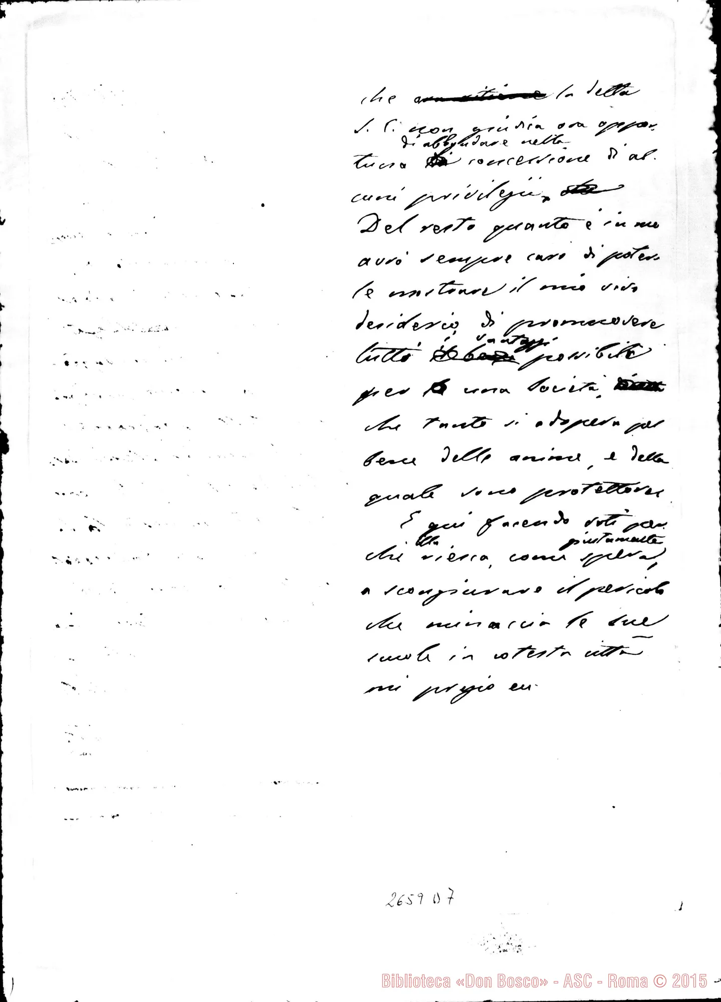 Fotogramma D 7 — Risposta del Card. Nina A D. Bosco. 26-06-1879