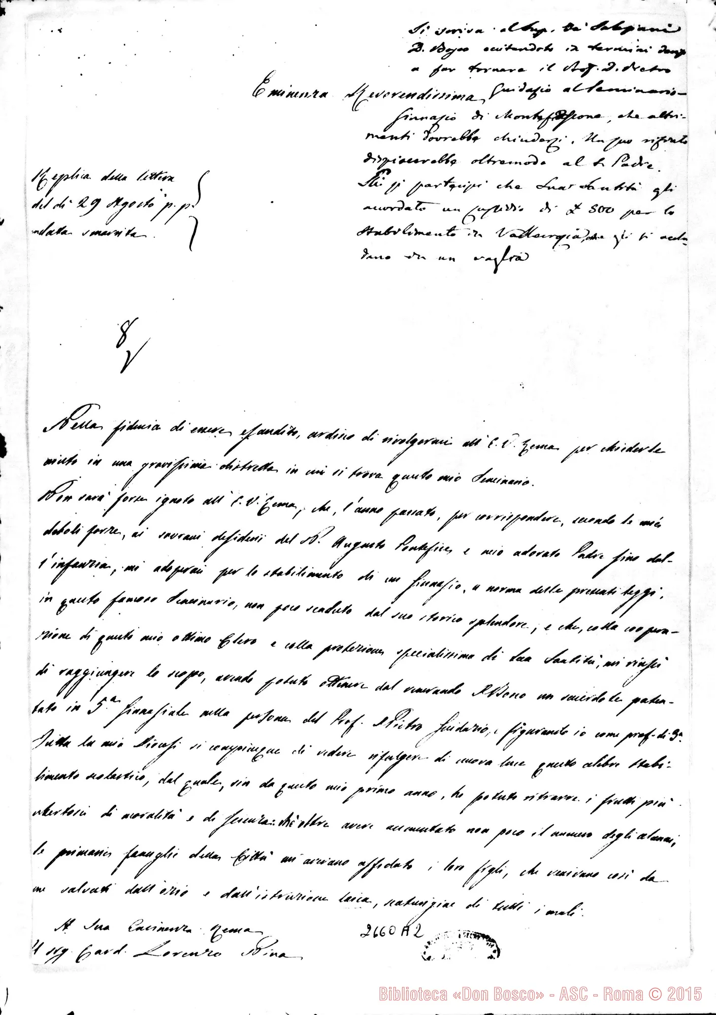 Fotogramma A 2 — Montefiascone: Mons. Roteili L. - Card. Nina. Montefiascone, 22-09-1879