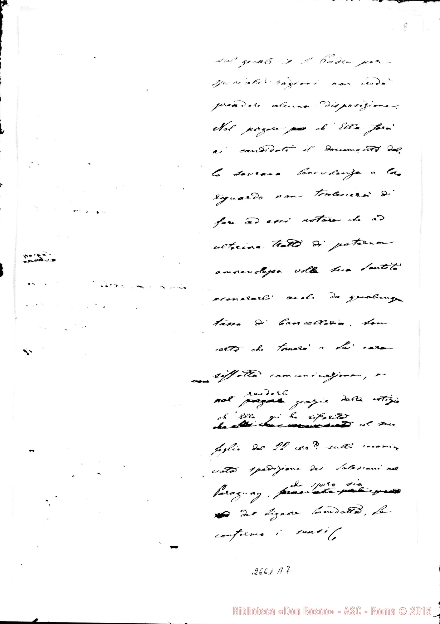 Fotogramma A 7 — Roma risponde A Don Bosco, il 25-07-1879