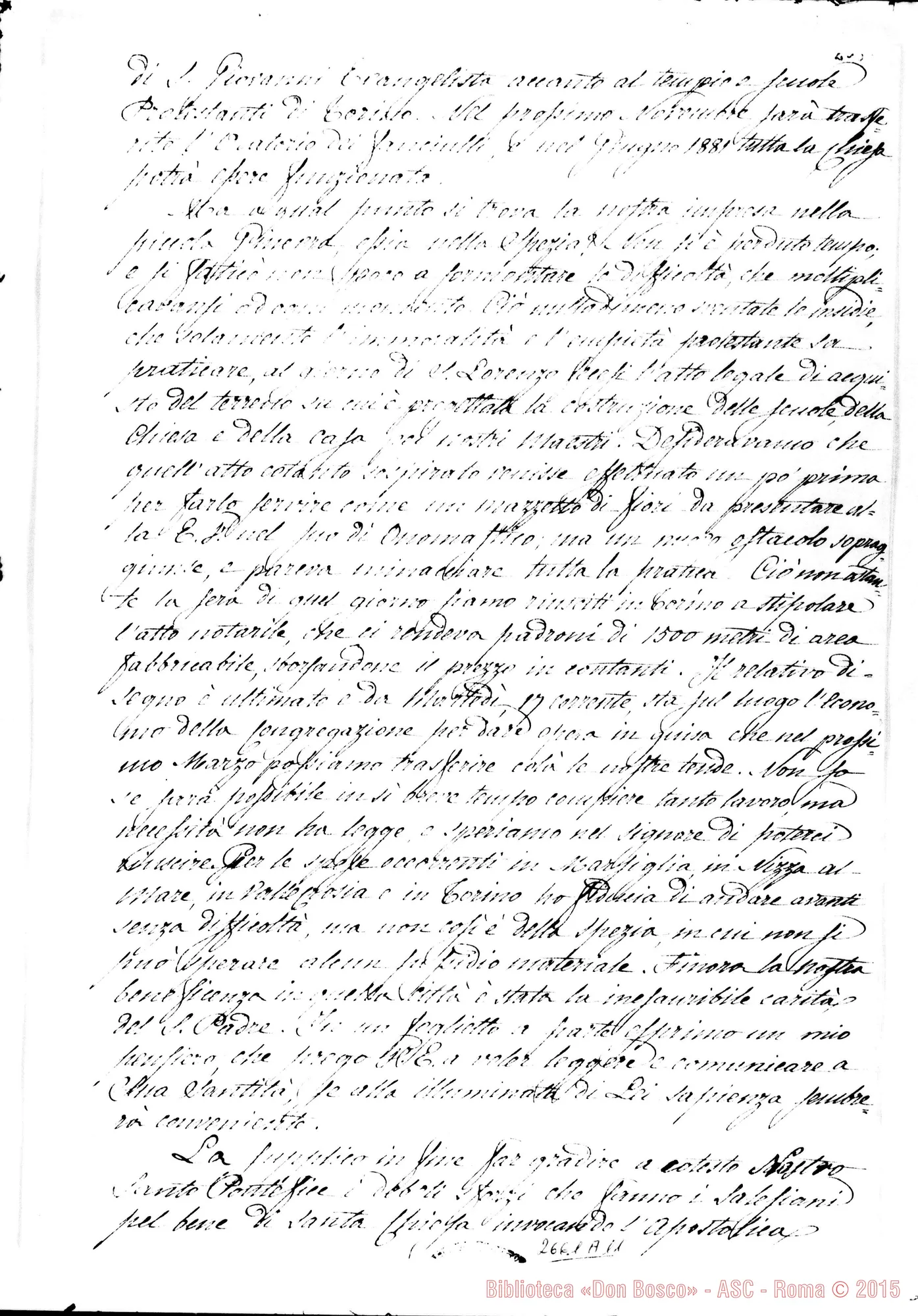 Fotogramma A 11 — Ragguaglio sulla Congregazione: D. Bosco - Card. Nina. Nizza Monf., 20-08-1880 e risposta