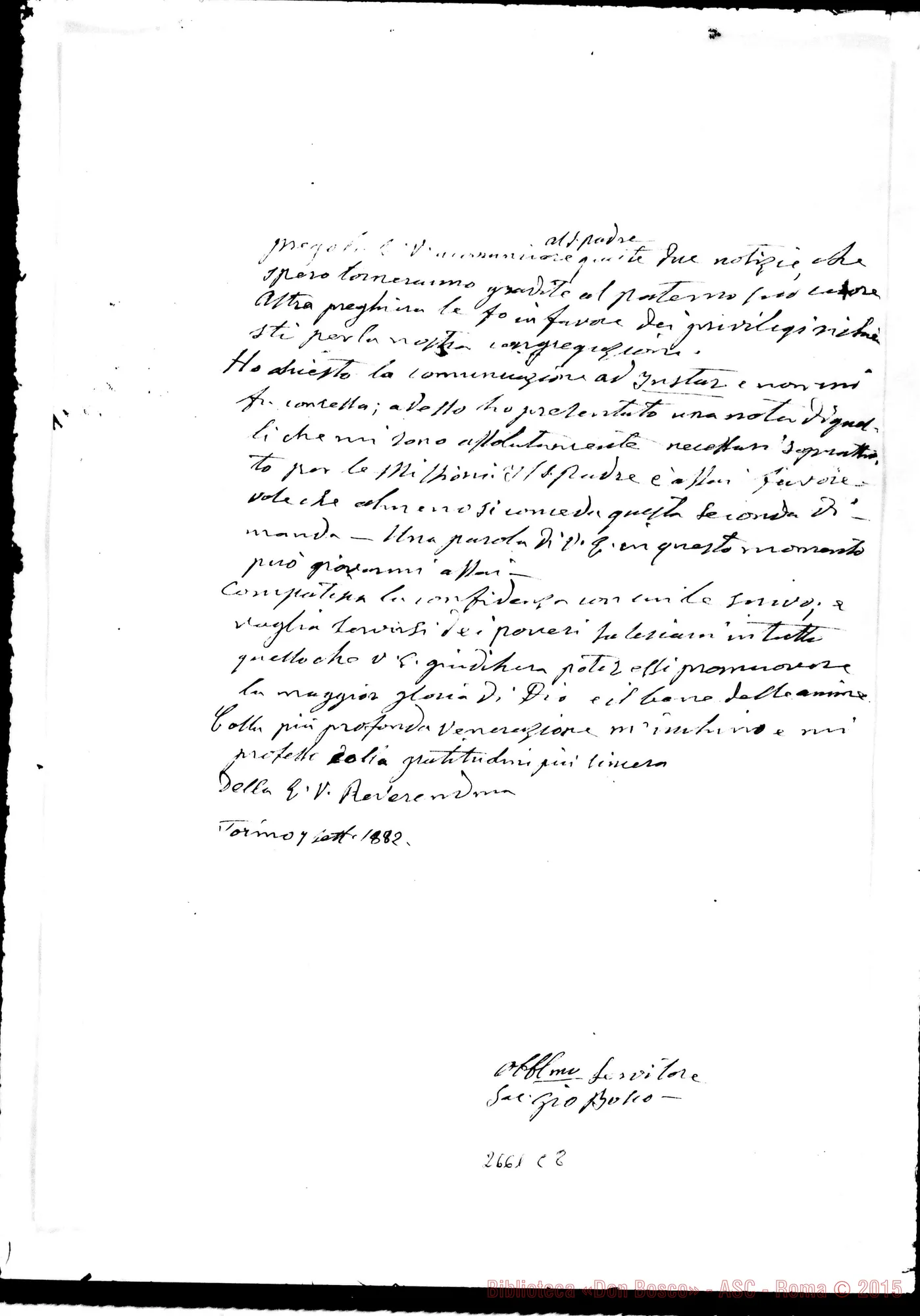 Fotogramma C 8 — D. Bosco - Eminenza. Torino, 7-09-1882