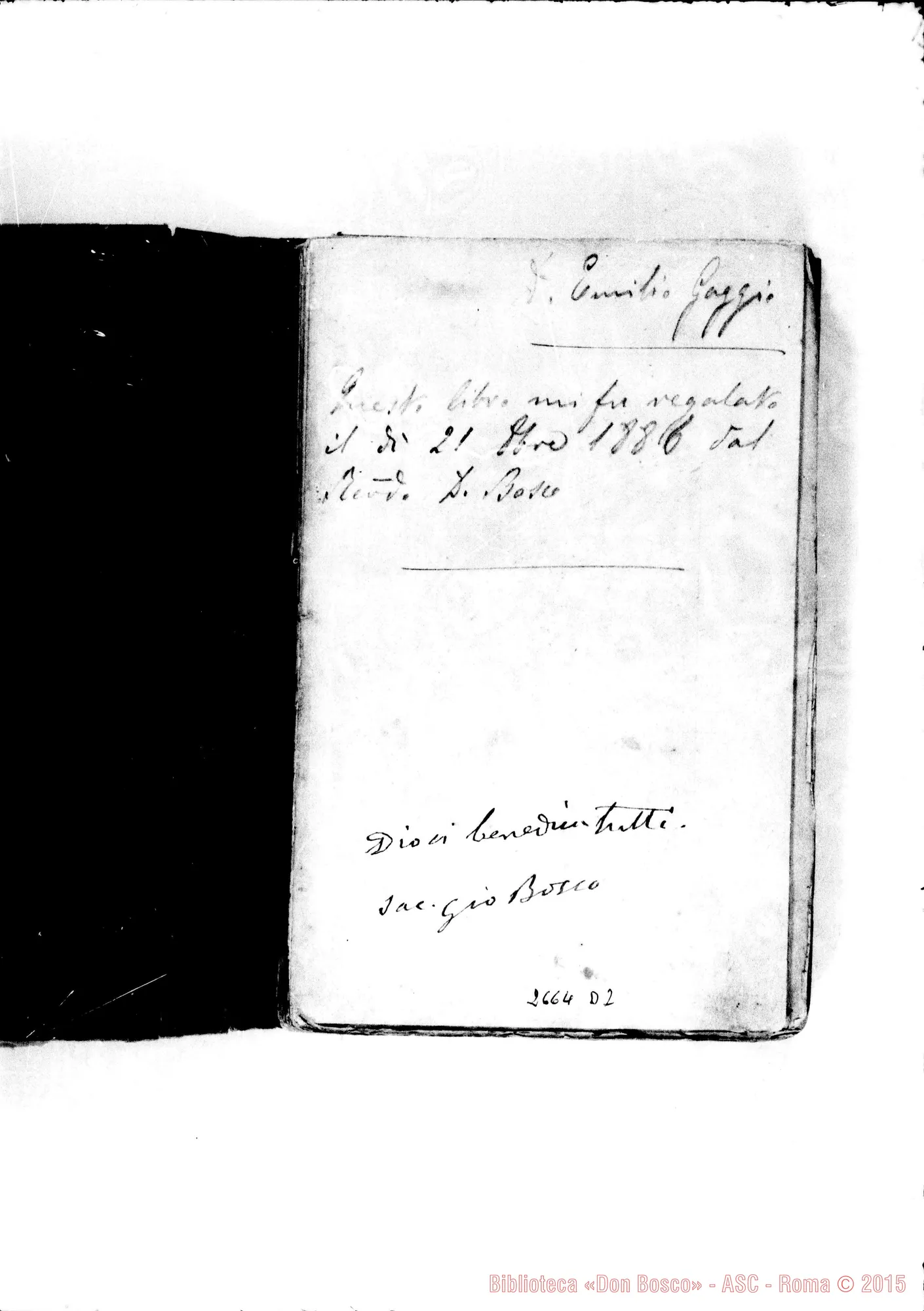 Fotogramma D 2 — D. Bosco - Boggio Ignazio. Torino, 26-12-1866 E risposta acclusa