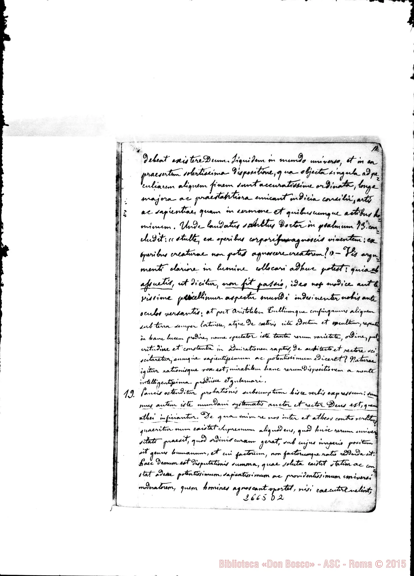 Fotogramma D 2 — Teologia dogmatica: Quaderno 1: De Deo