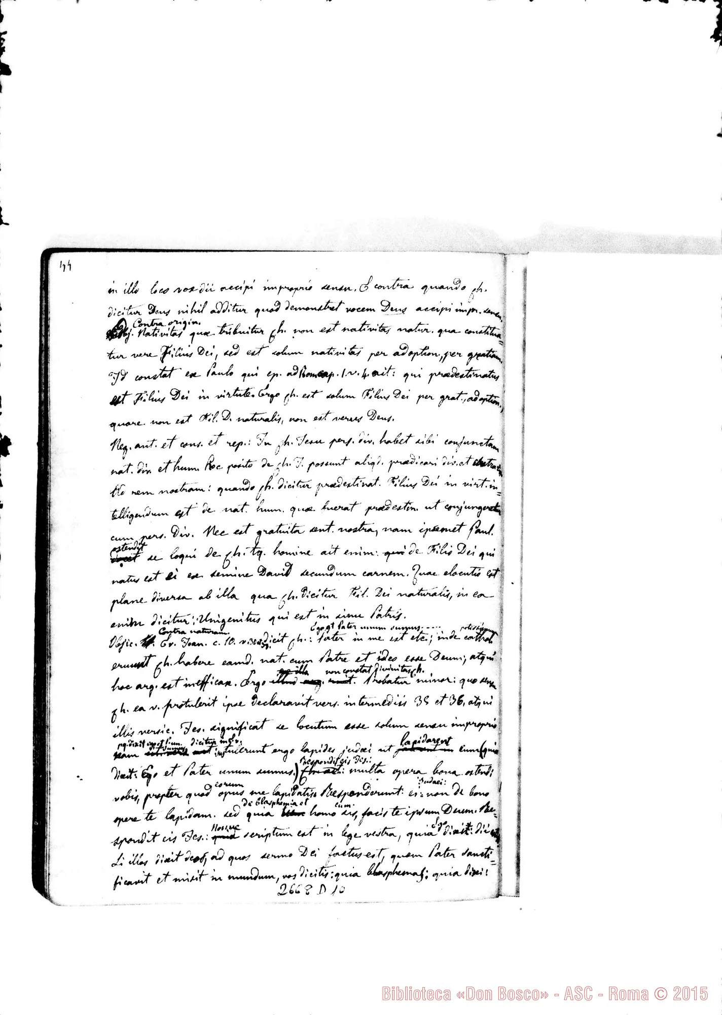 Fotogramma D 10 — Quaderno 4: De Trinitate