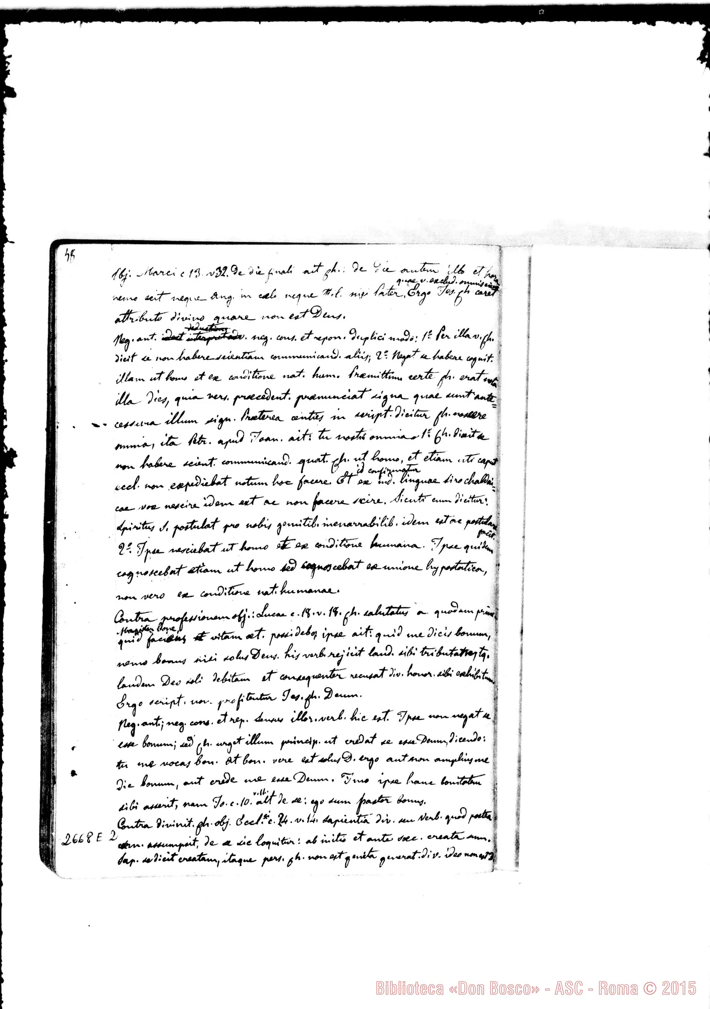Fotogramma E 2 — Quaderno 4: De Trinitate