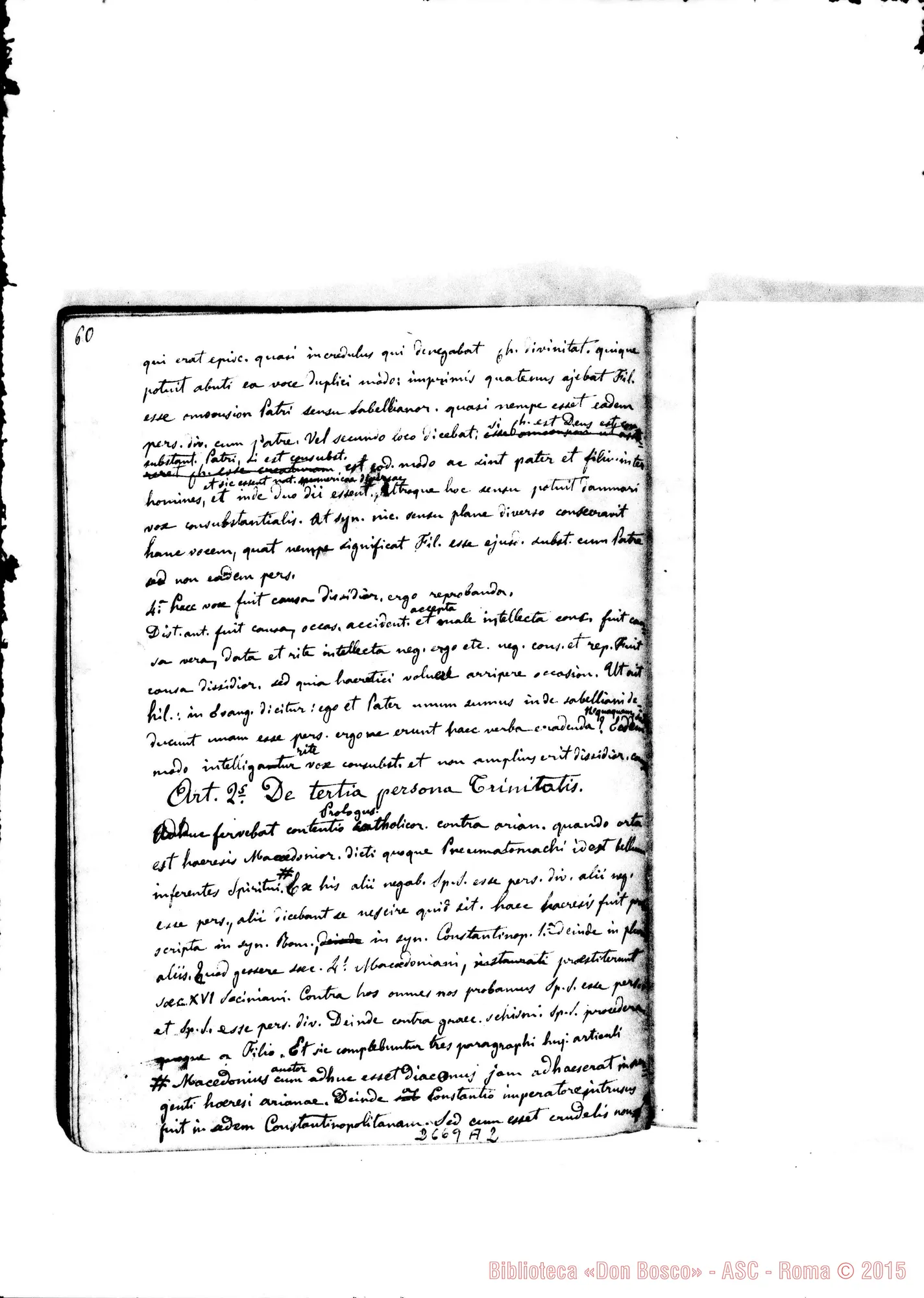 Fotogramma A 2 — Quaderno 4: De Trinitate