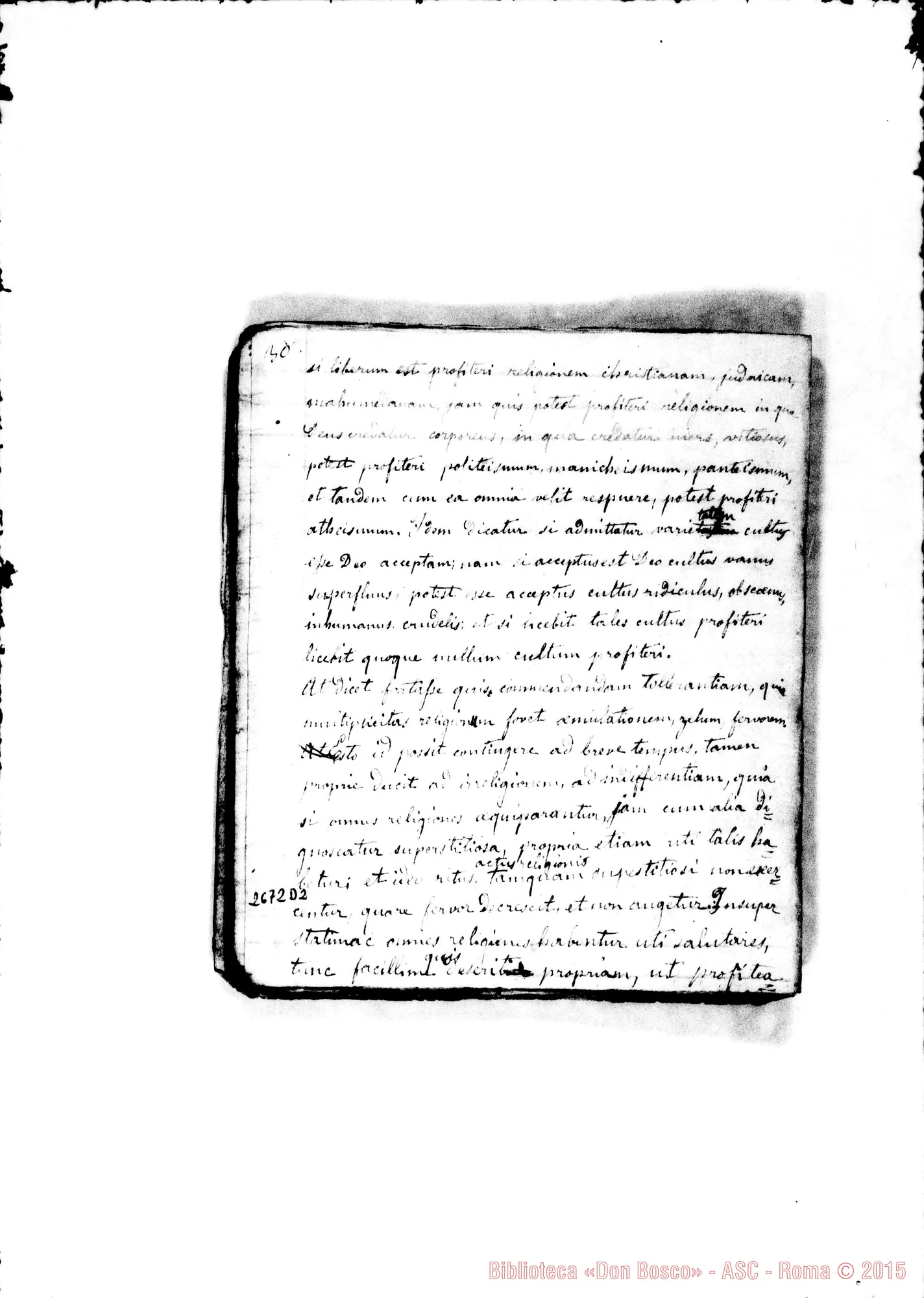 Fotogramma D 2 — De Religione: Quaderno 1