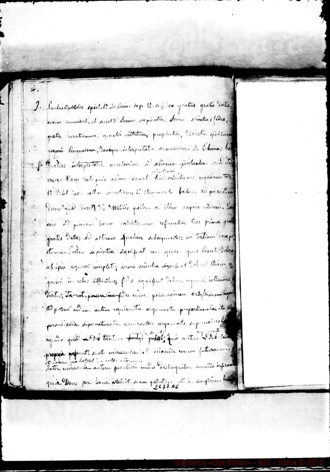 Fotogramma A 6 — De Gratia: Un quaderno