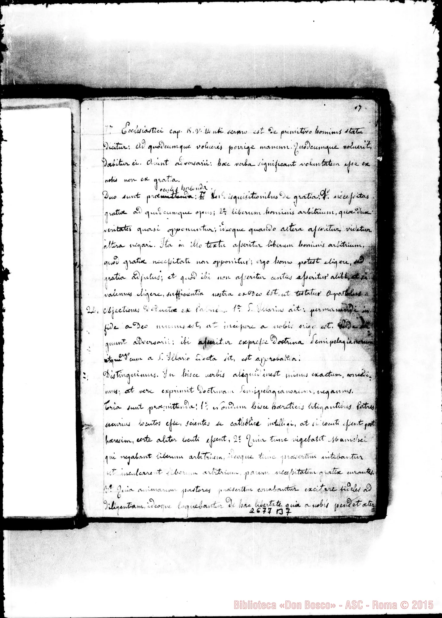 Fotogramma B 7 — De Gratia: Un quaderno