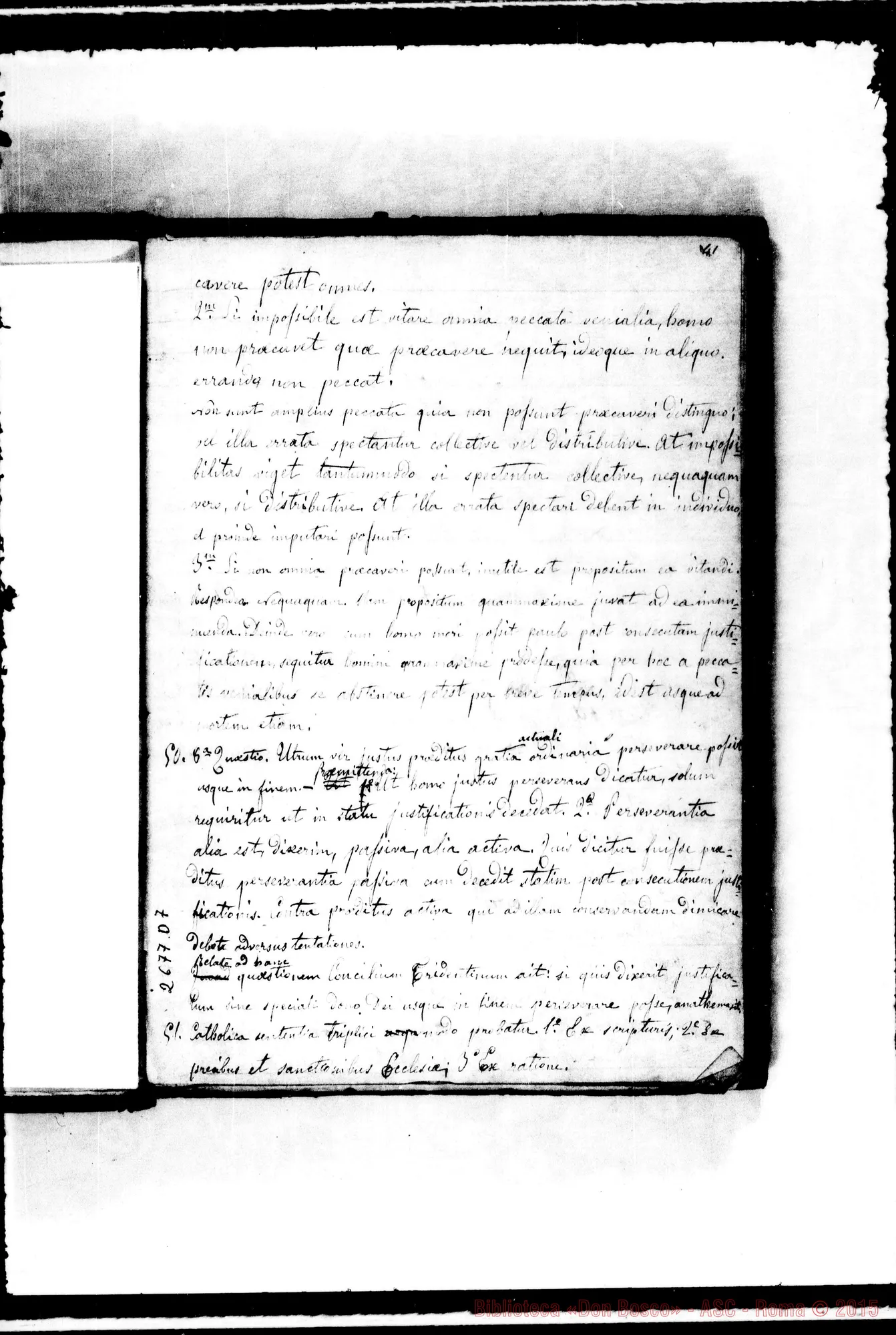 Fotogramma D 7 — De Gratia: Un quaderno