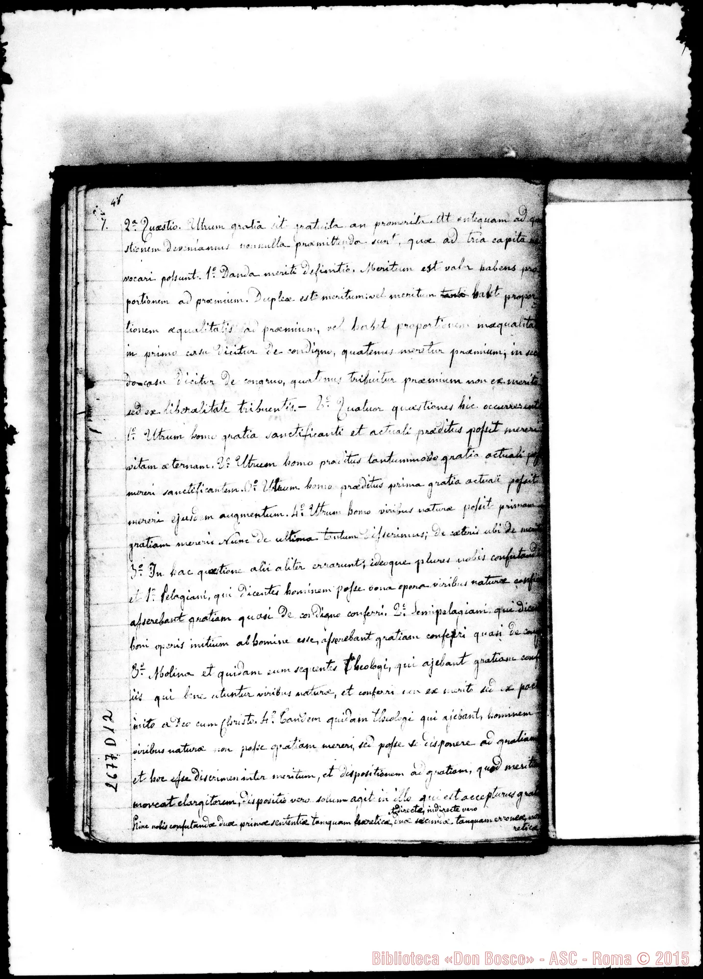 Fotogramma D 12 — De Gratia: Un quaderno