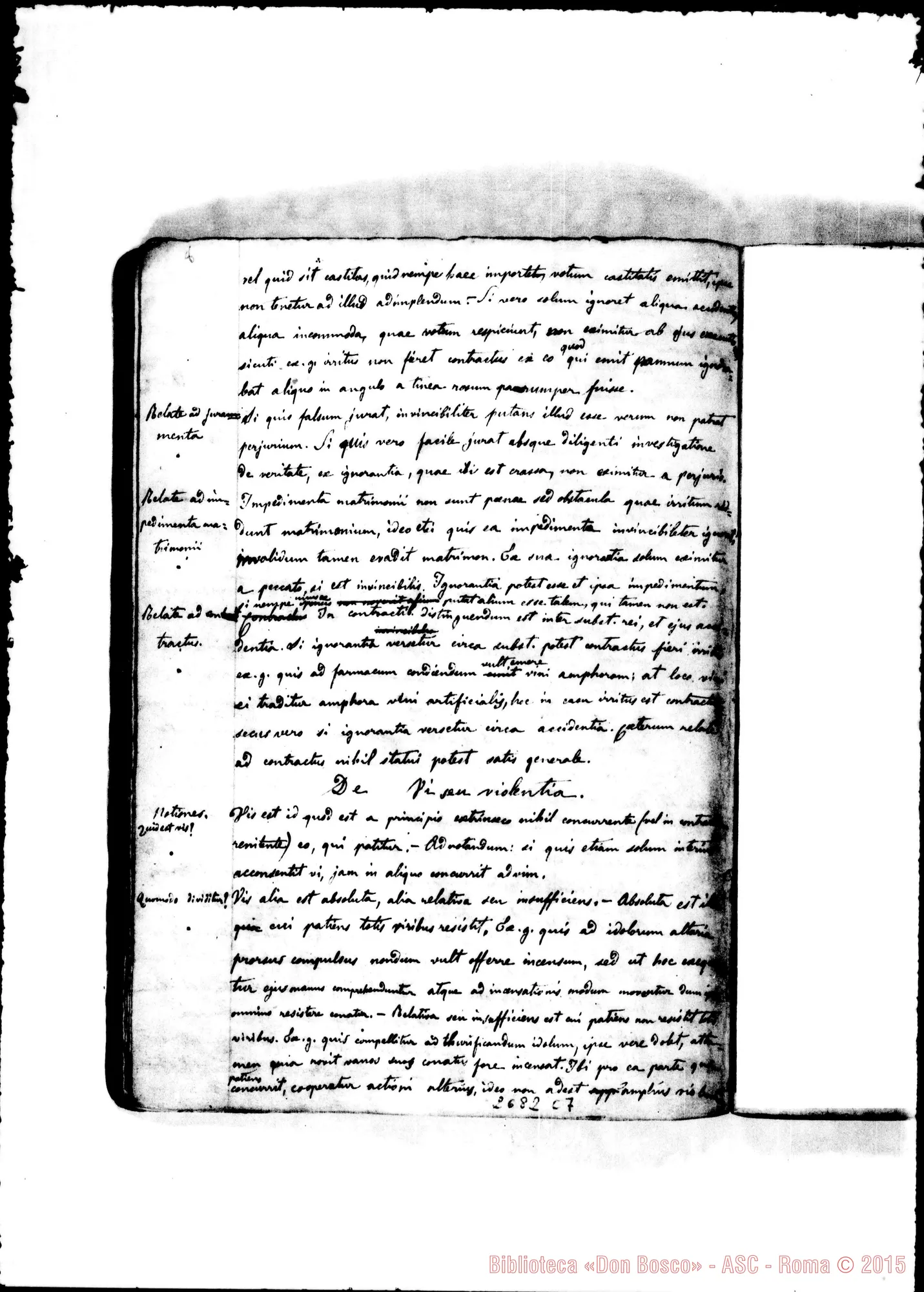 Fotogramma C 7 — Theologia Moralis: Volumen primum. Prof.Can.Zappata. 1860-61