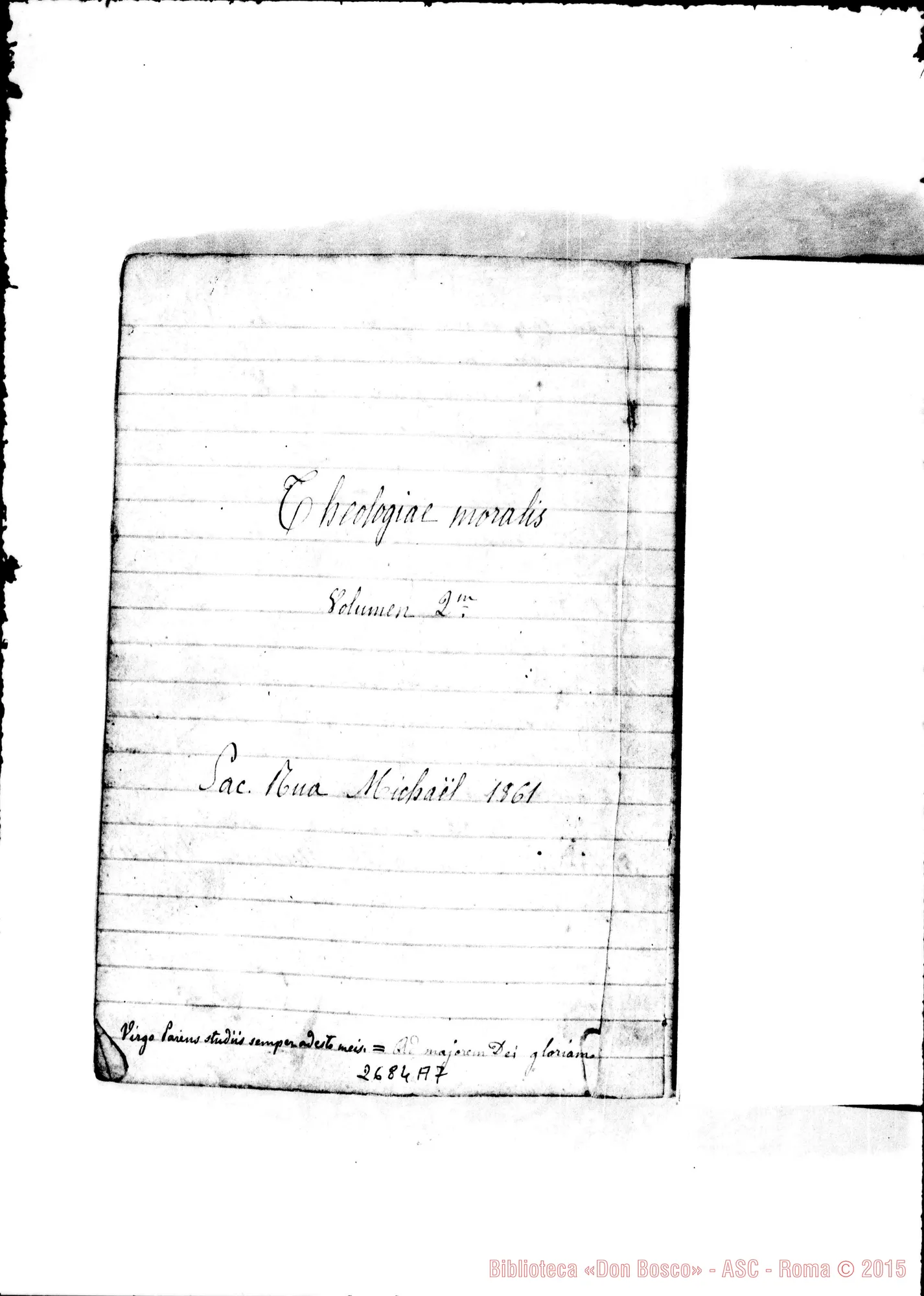 Fotogramma A 7 — Volumen secundum. 1861