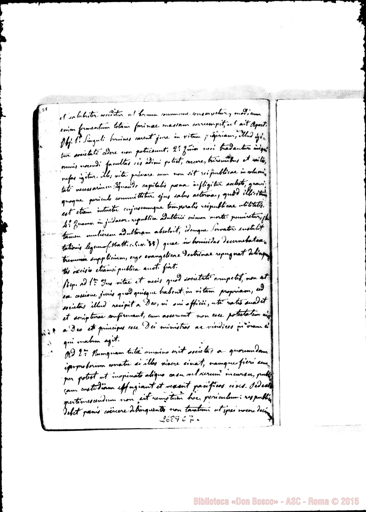 Fotogramma C 7 — De Justitia et Jure: 1859-60. «Quis ut Deus?» Quaderno 1
