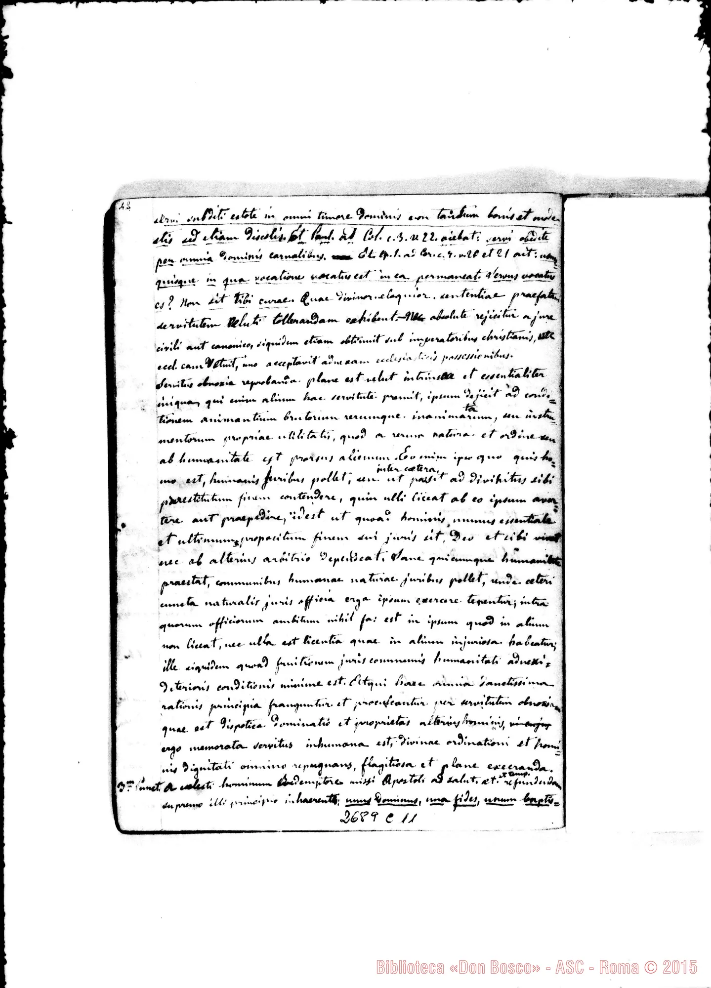Fotogramma C 11 — De Justitia et Jure: 1859-60. «Quis ut Deus?» Quaderno 1