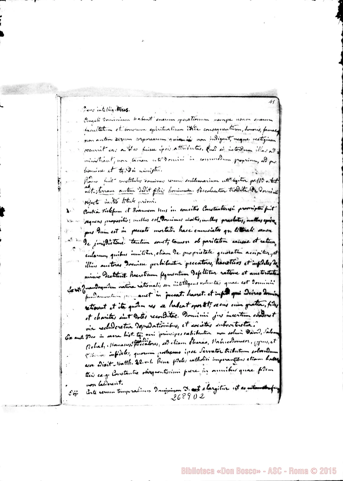 Fotogramma D 2 — De Justitia et Jure: 1859-60. «Quis ut Deus?» Quaderno 1