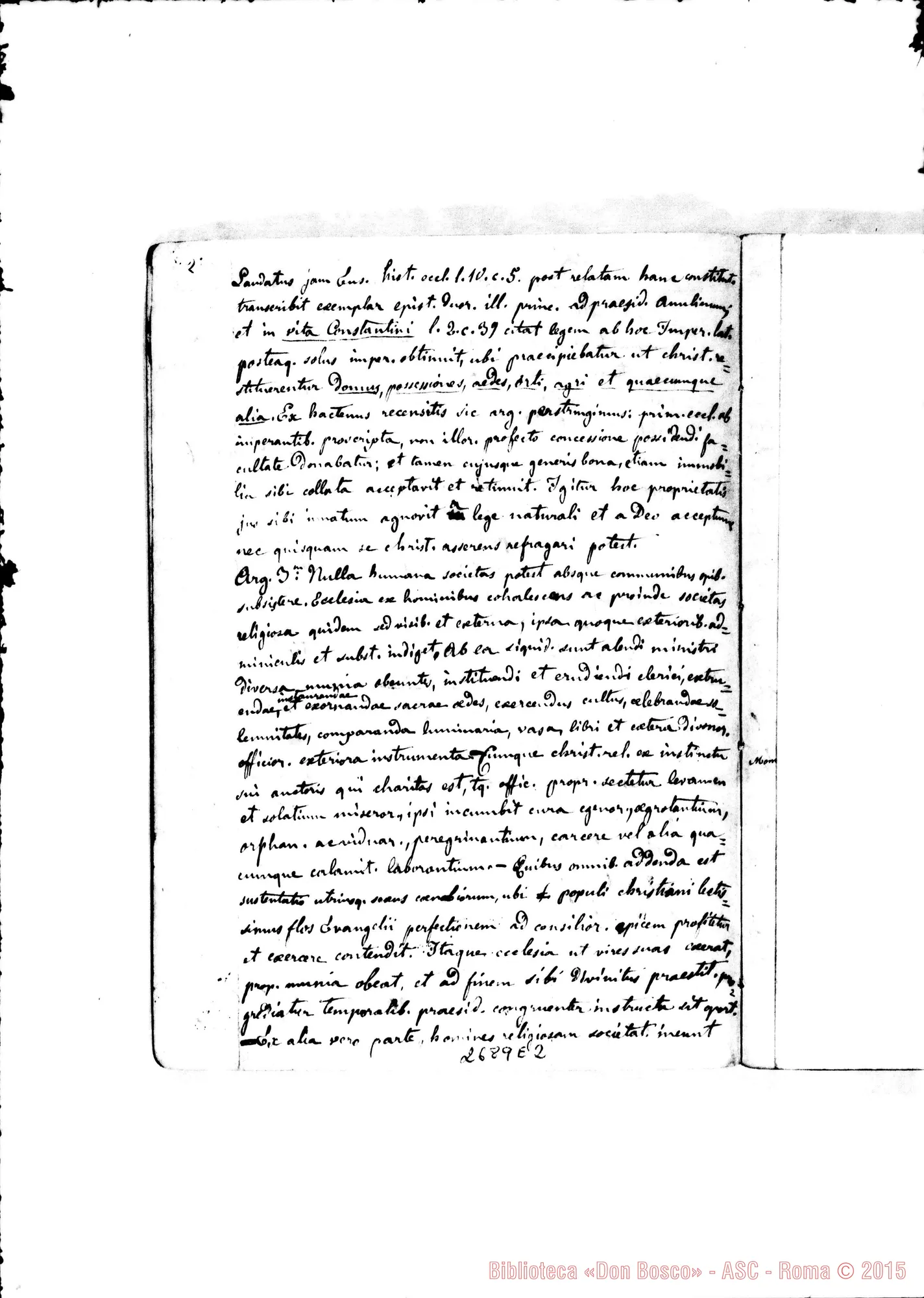 Fotogramma E 2 — 1859-60. «Quis ut Deus?» Quaderno 2
