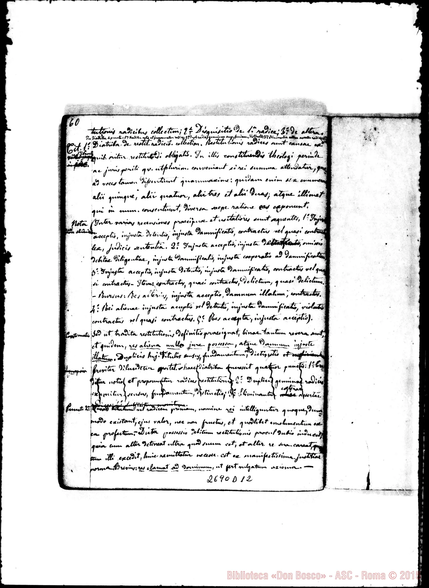 Fotogramma D 12 — 1859-60. «Quis ut Deus?» Quaderno 2