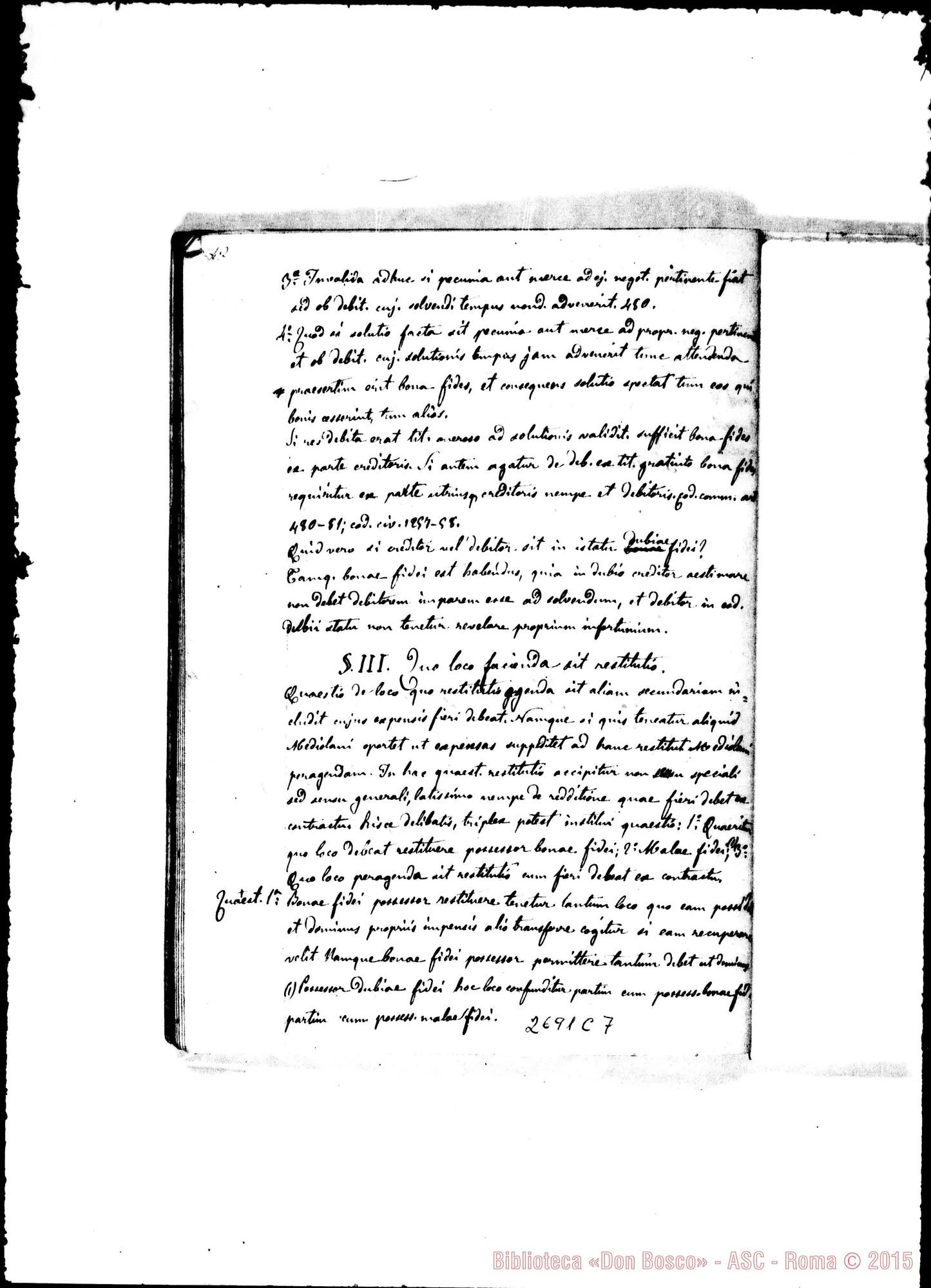 Fotogramma C 7 — 1859-60. «Quis ut Deus?» Quaderno 3