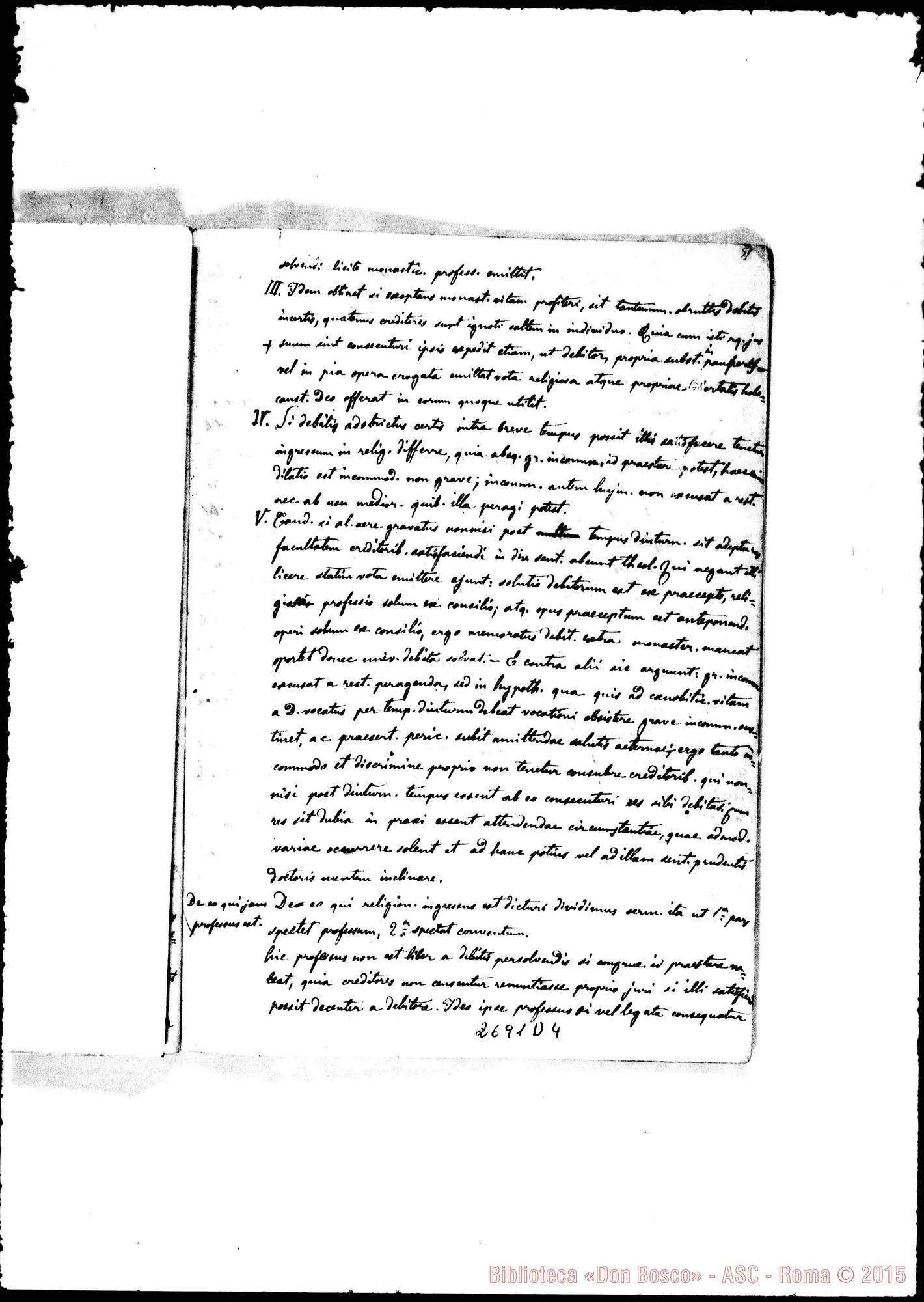 Fotogramma D 4 — 1859-60. «Quis ut Deus?» Quaderno 3
