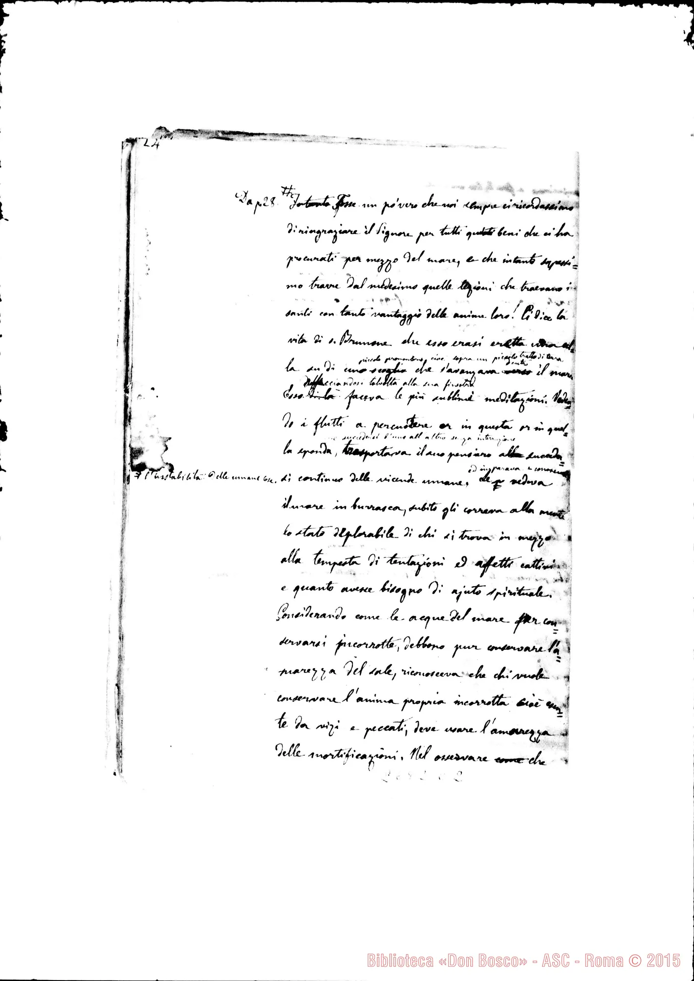 Fotogramma C 2 — Storia Sacra di Rua Michele. Quaderno 1. 1859