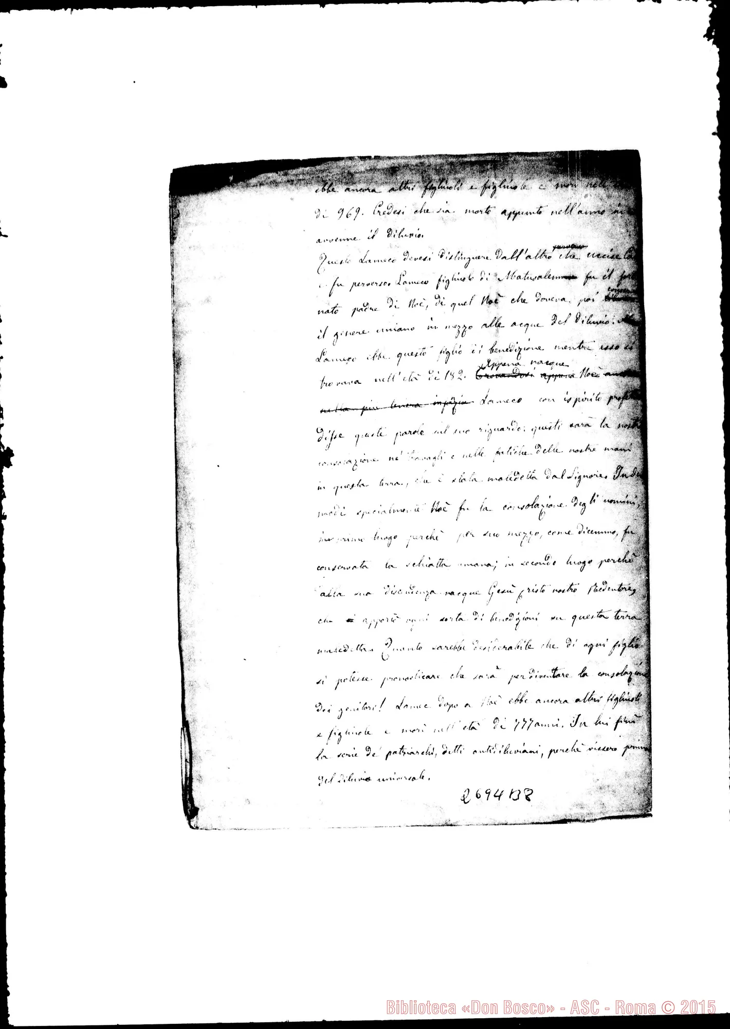 Fotogramma B 8 — Fogli staccati: Uccisione di Abele