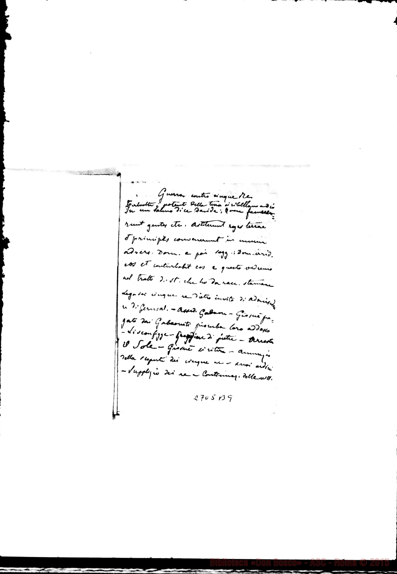 Fotogramma B 9 — Quaderno 12: Entrata nella terra promessa - Saulle