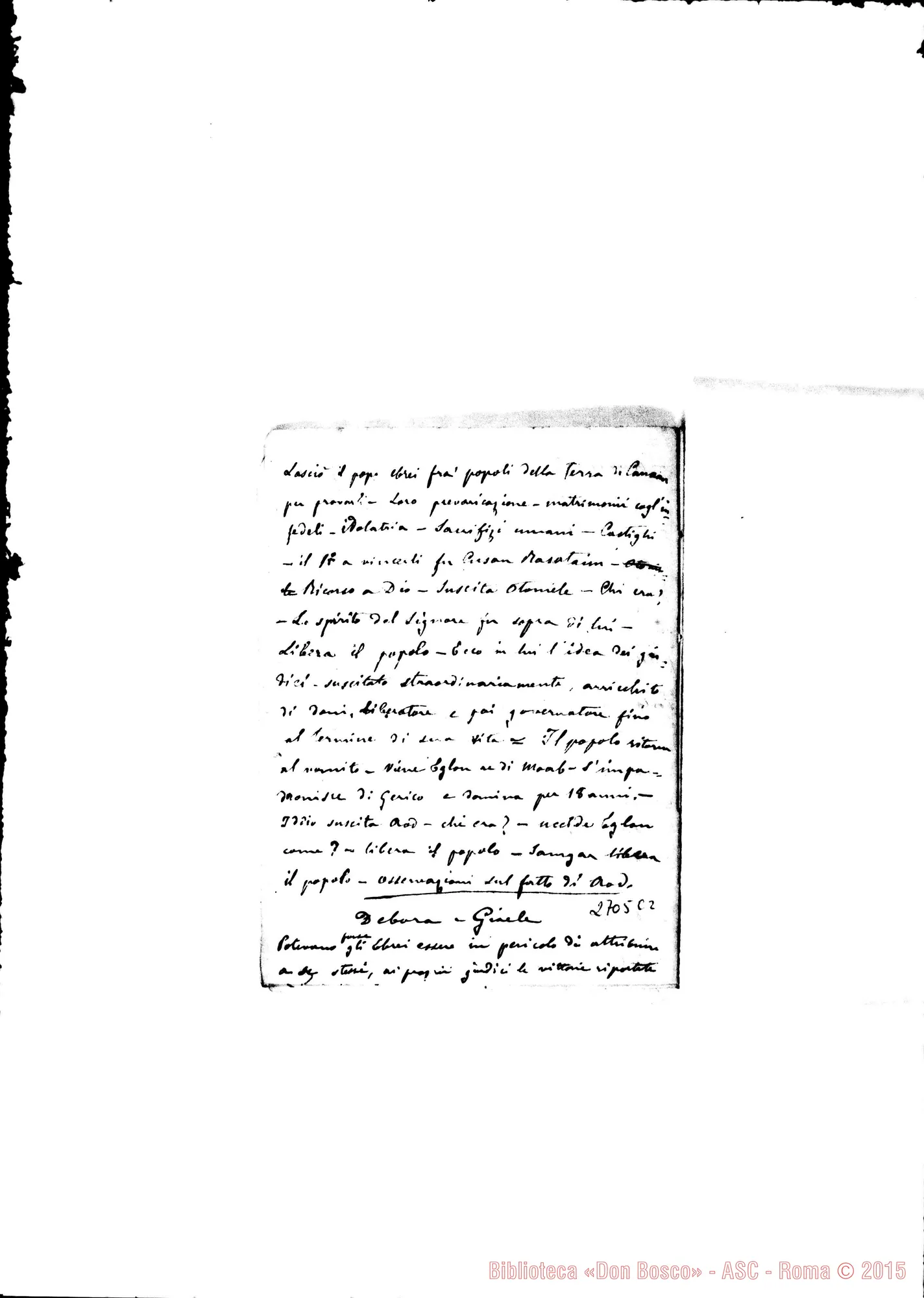 Fotogramma C 2 — Quaderno 12: Entrata nella terra promessa - Saulle