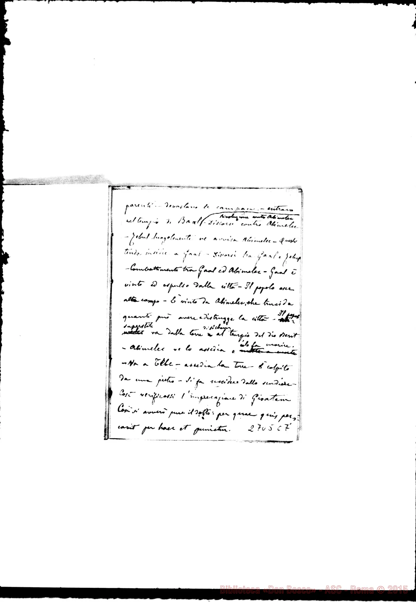 Fotogramma C 7 — Quaderno 12: Entrata nella terra promessa - Saulle